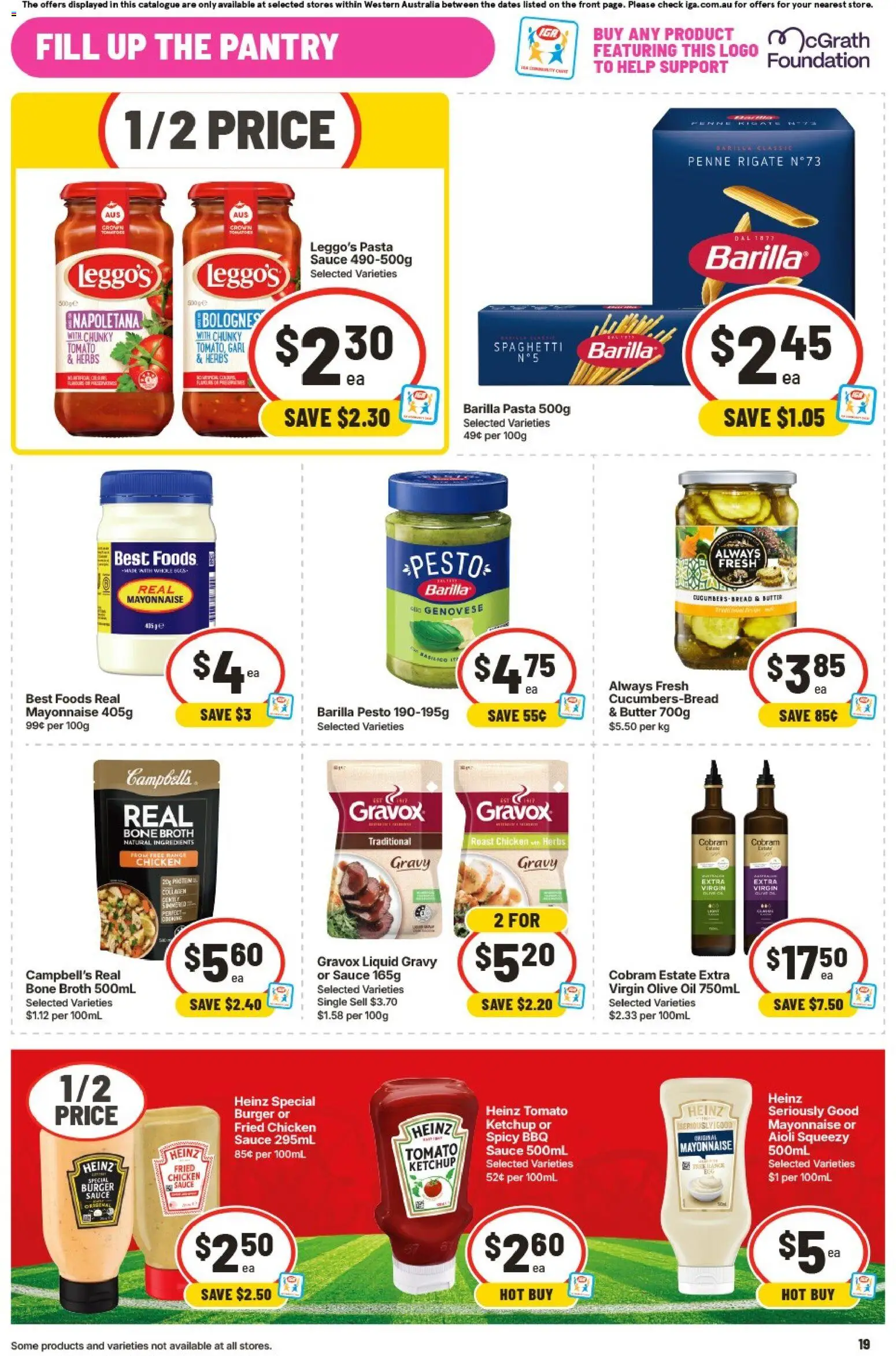 IGA catalogue - valid from 16/09/2026 | Page: 20 | Products: Butter, Broth, Barilla pasta, Olive oil