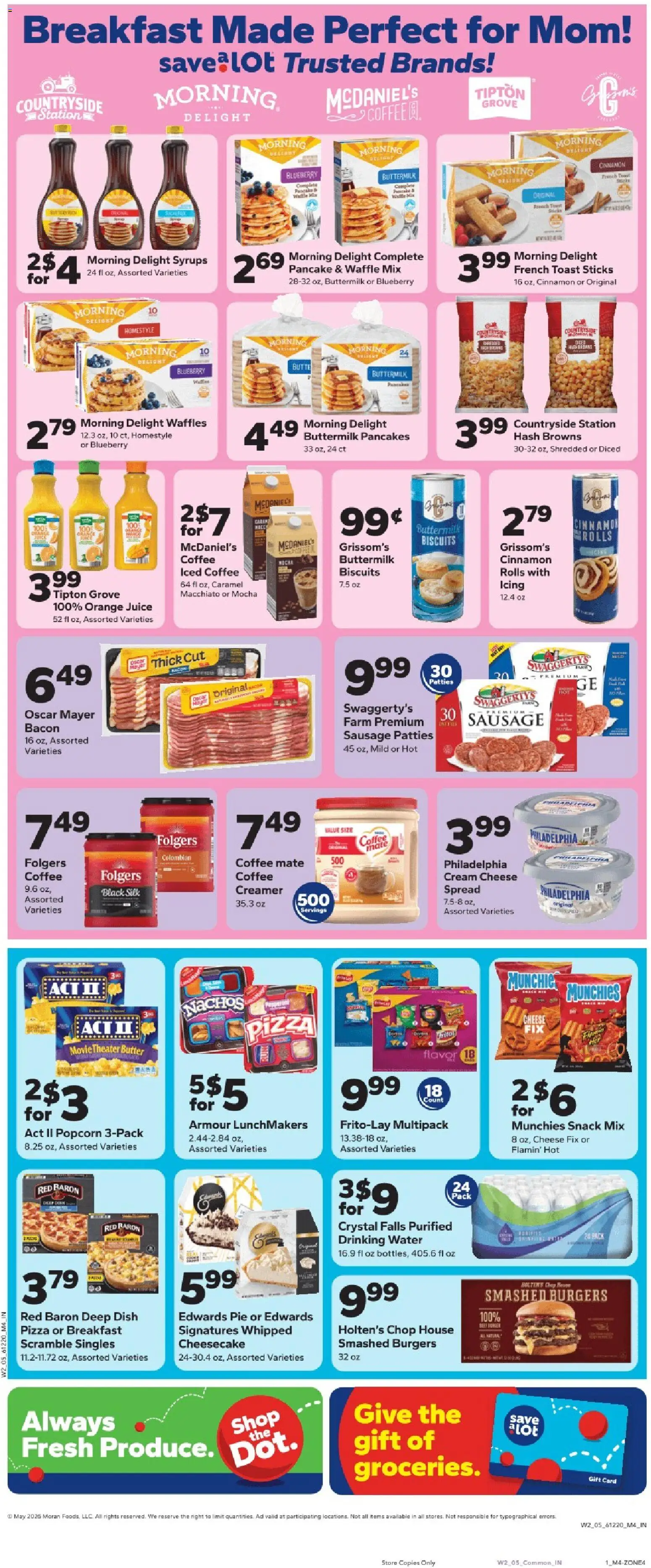 Save a Lot Weekly Ad - valid from 06.05.2026 | Page: 2 | Products: Butter, Cheese, Coffee, Cream