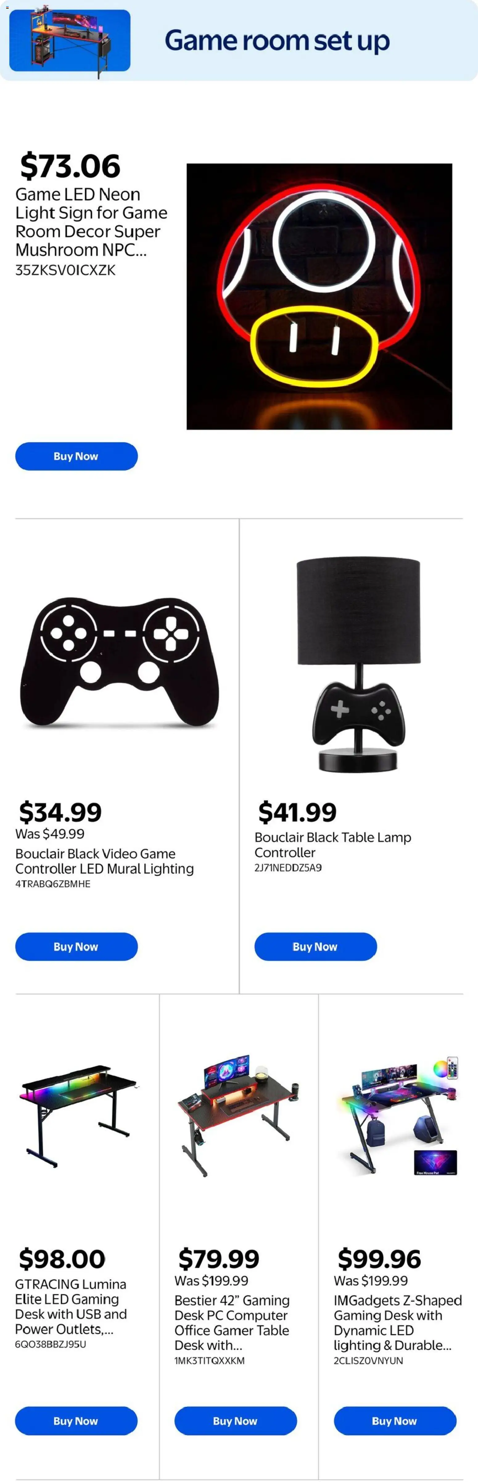 Walmart flyer valid from Oct 1, 2026 | Page: 9 | Products: Mouse, Game, Lighting, Lamp