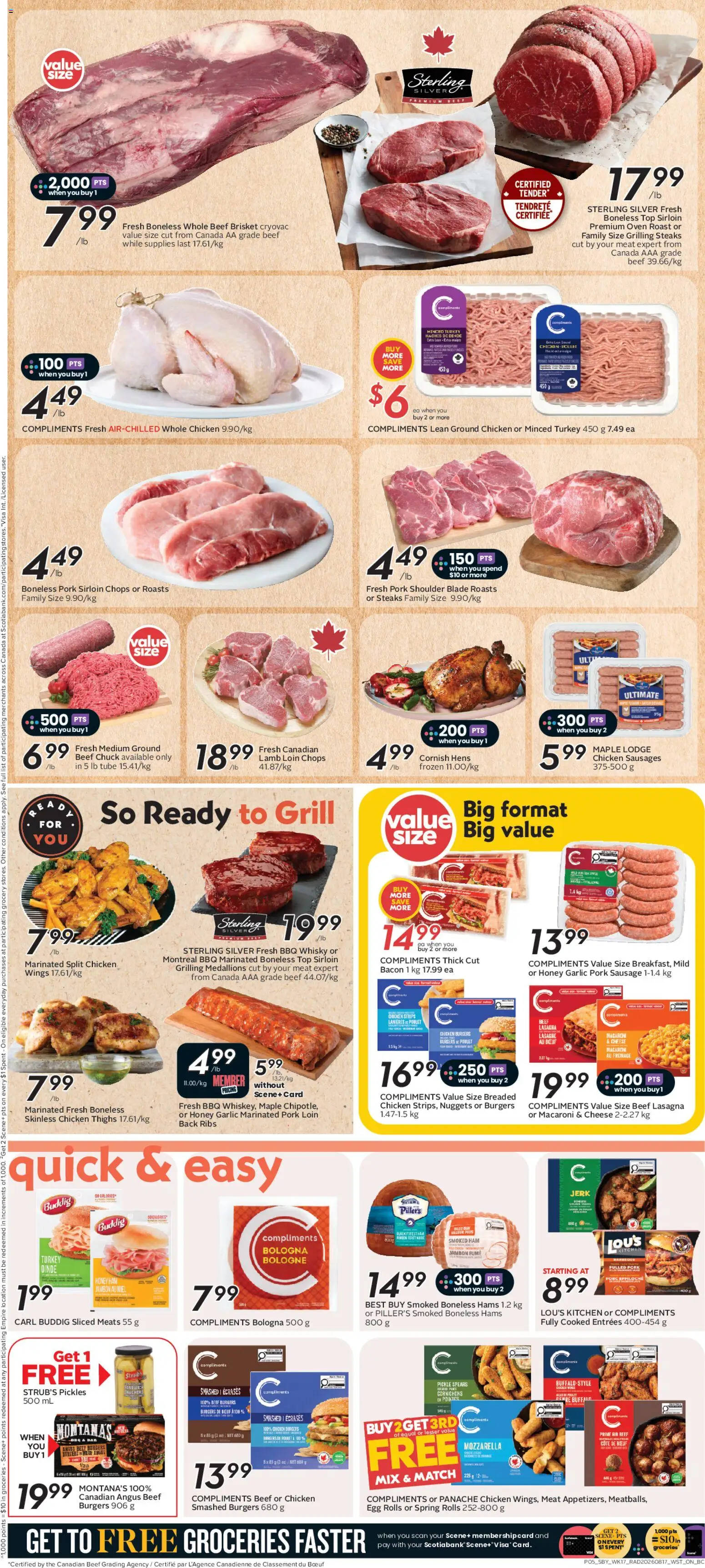 Safeway flyer valid from Aug 20, 2026 | Page: 8 | Products: Grill, Cheese, Ham, Chicken