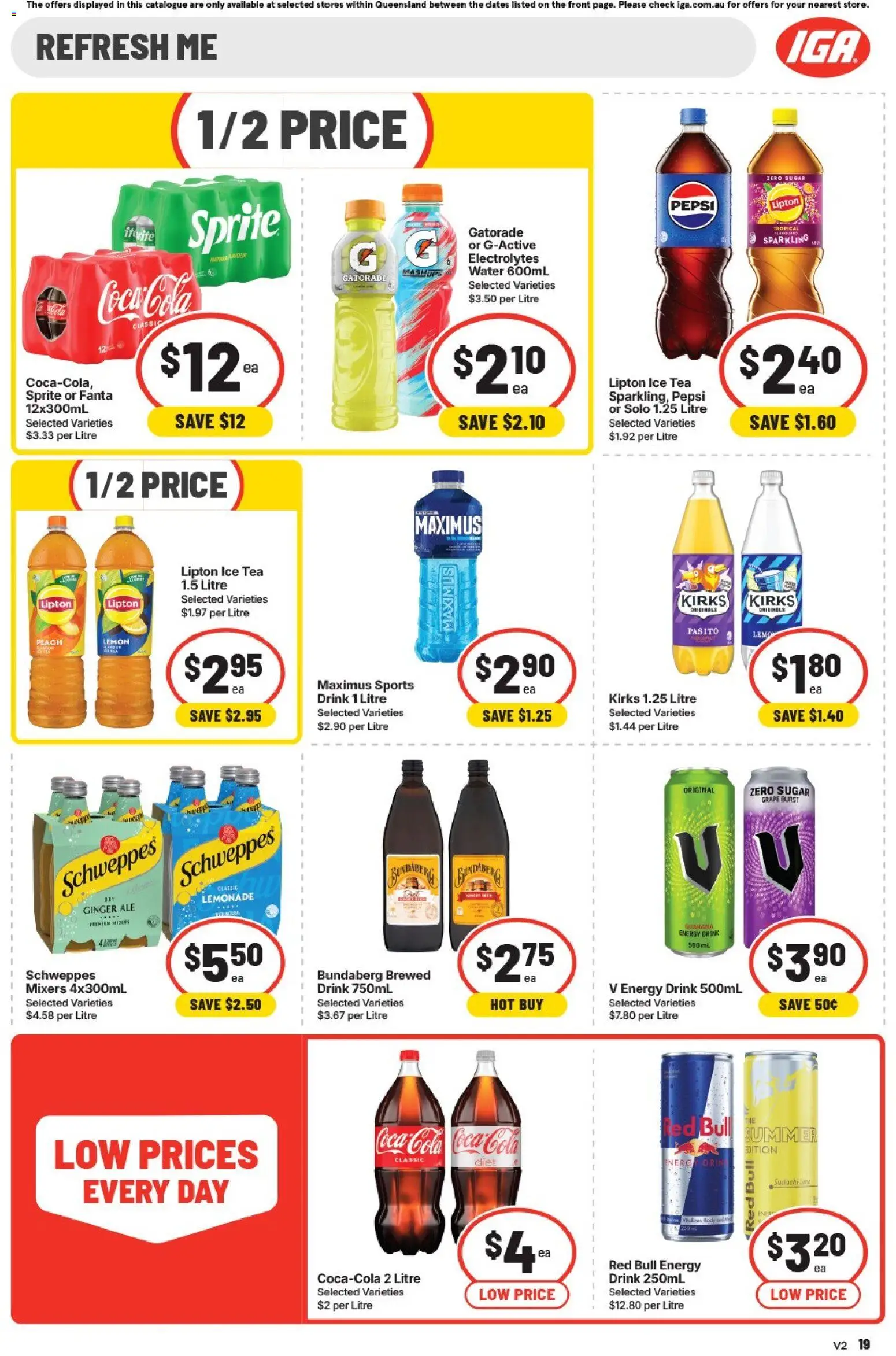 IGA catalogue - valid from 30/09/2026 | Page: 24 | Products: Energy drink, Tea, Coca Cola, Red Bull