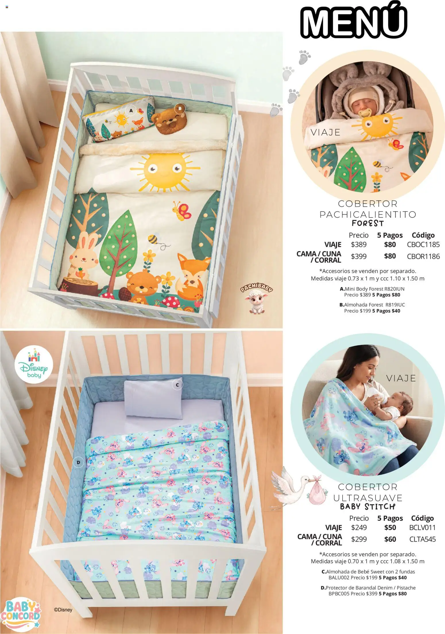 Nuevas ofertas de Colchas Concord válidas en toda la República Mexicana desde el 01/08/2026. ¡Encuentra las mejores ofertas en Colchas Concord catálogo Colección Bebé! | Página: 6 | Productos: Cobertor, Cama, Body, Cuna