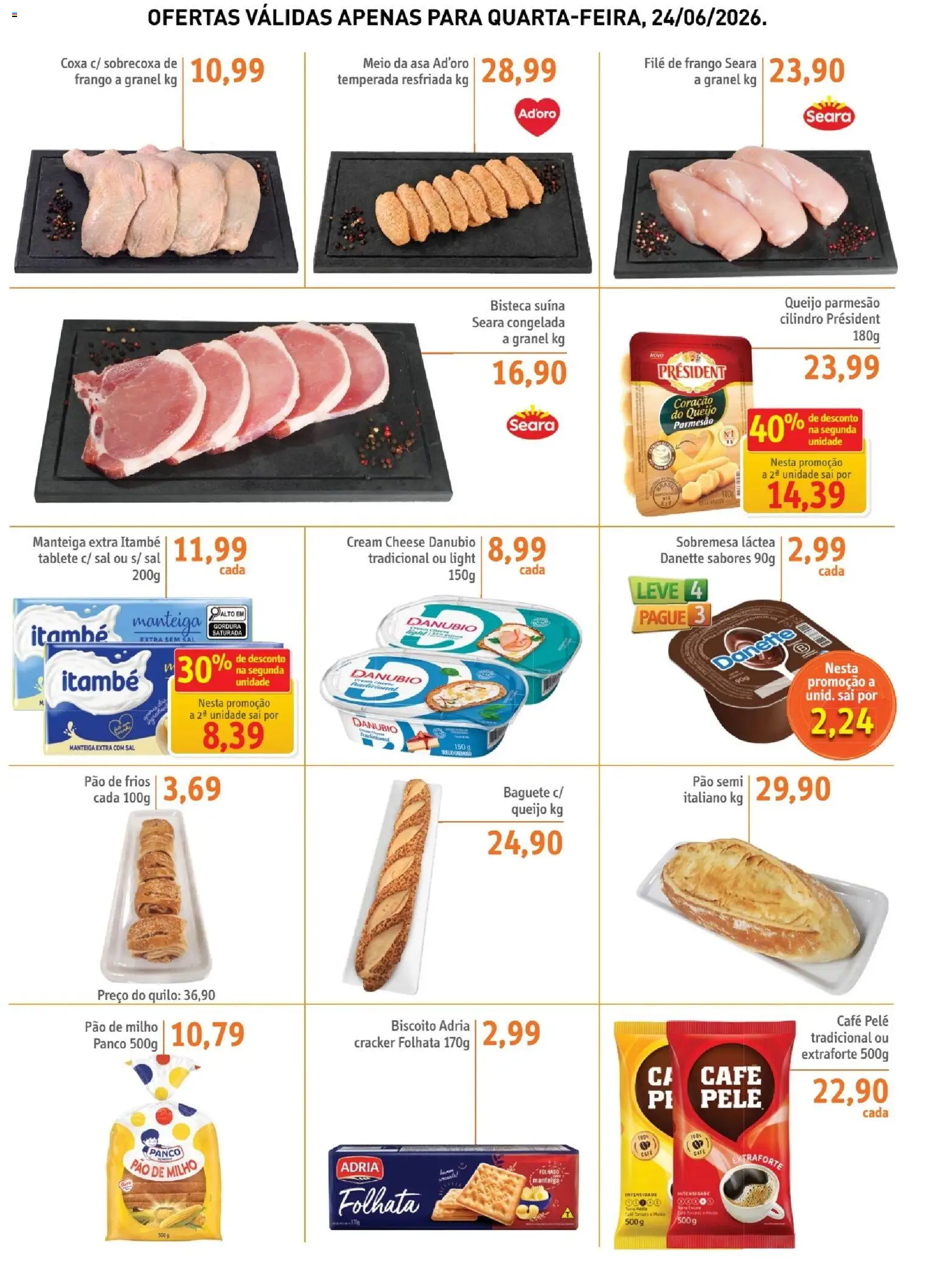 Sonda Folheto - válido de 24/06/2026 | Página: 2 | Produtos: Queijo, Pão, Café, Parmesão
