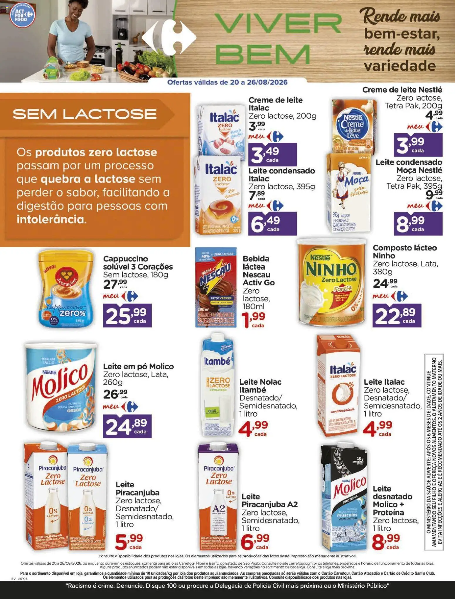Carrefour Folheto - válido de 20/08/2026 | Página: 3 | Produtos: Pó, Chocolate, Creme, Leite em pó
