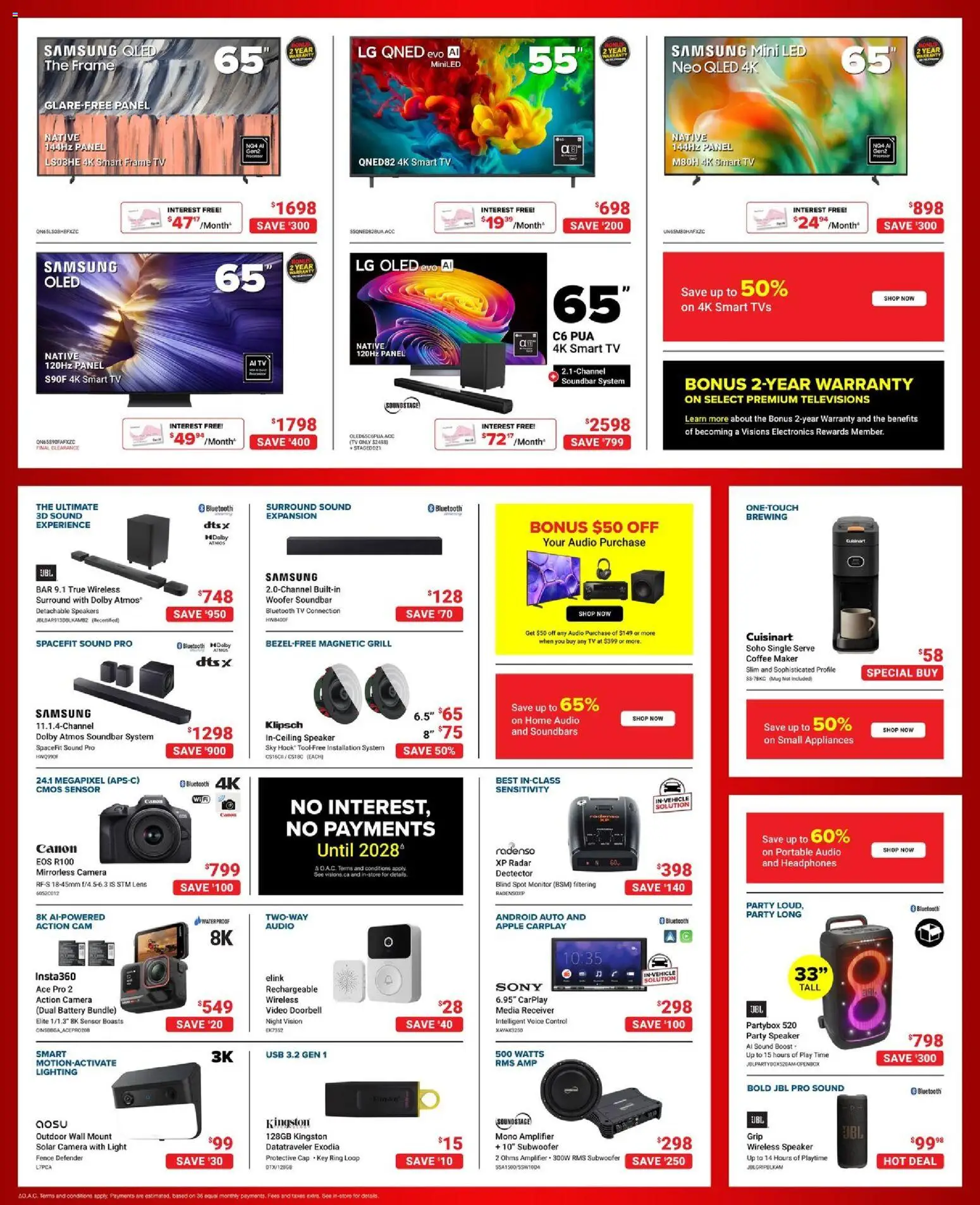 Visions flyer valid from Jul 17, 2026 | Page: 2 | Products: Monitor, Video, Audio, Coffee
