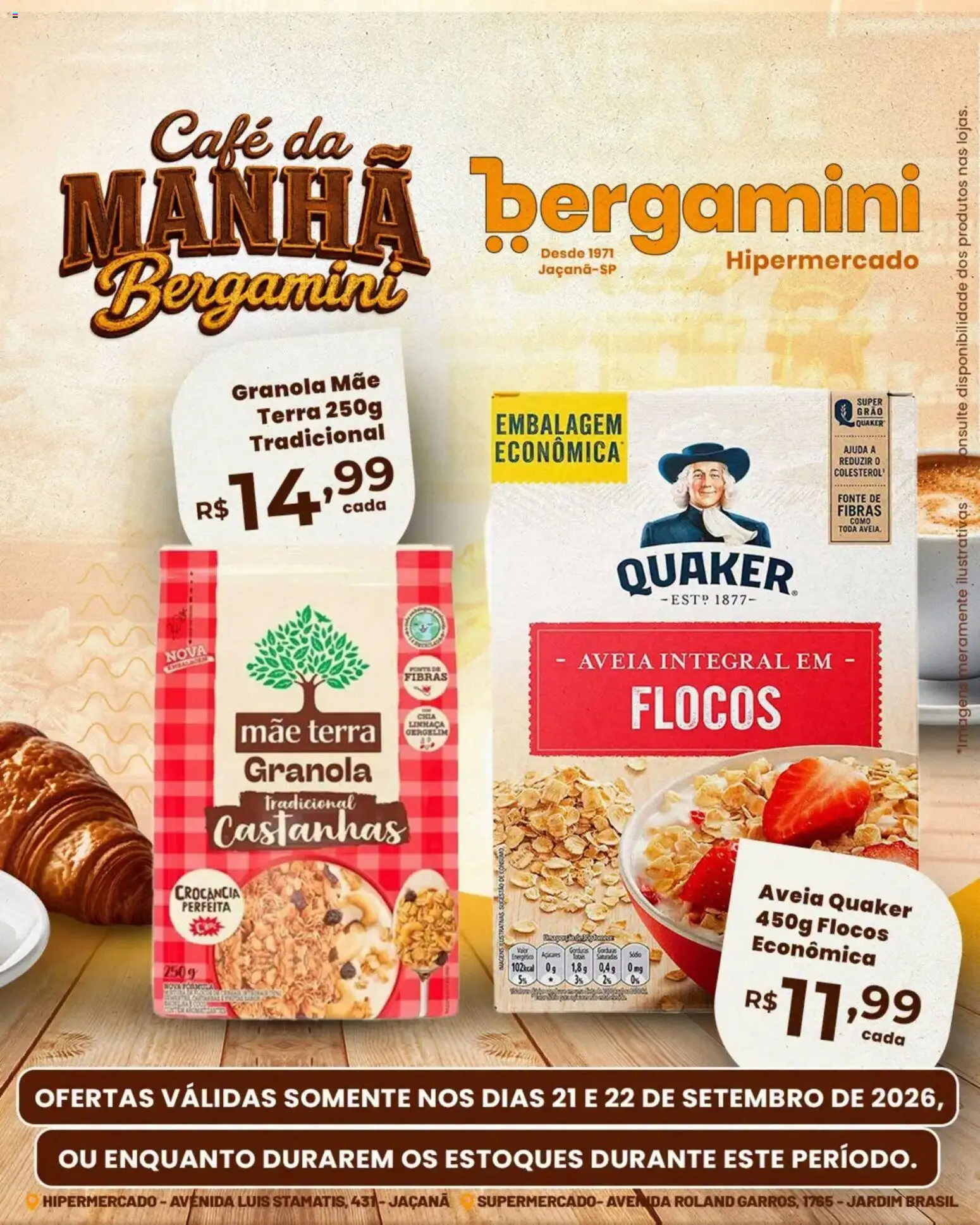 Supermercado Bergamini Folheto - válido de 21/09/2026 | Página: 10 | Produtos: Castanhas, Linhaça, Gergelim, Flocos