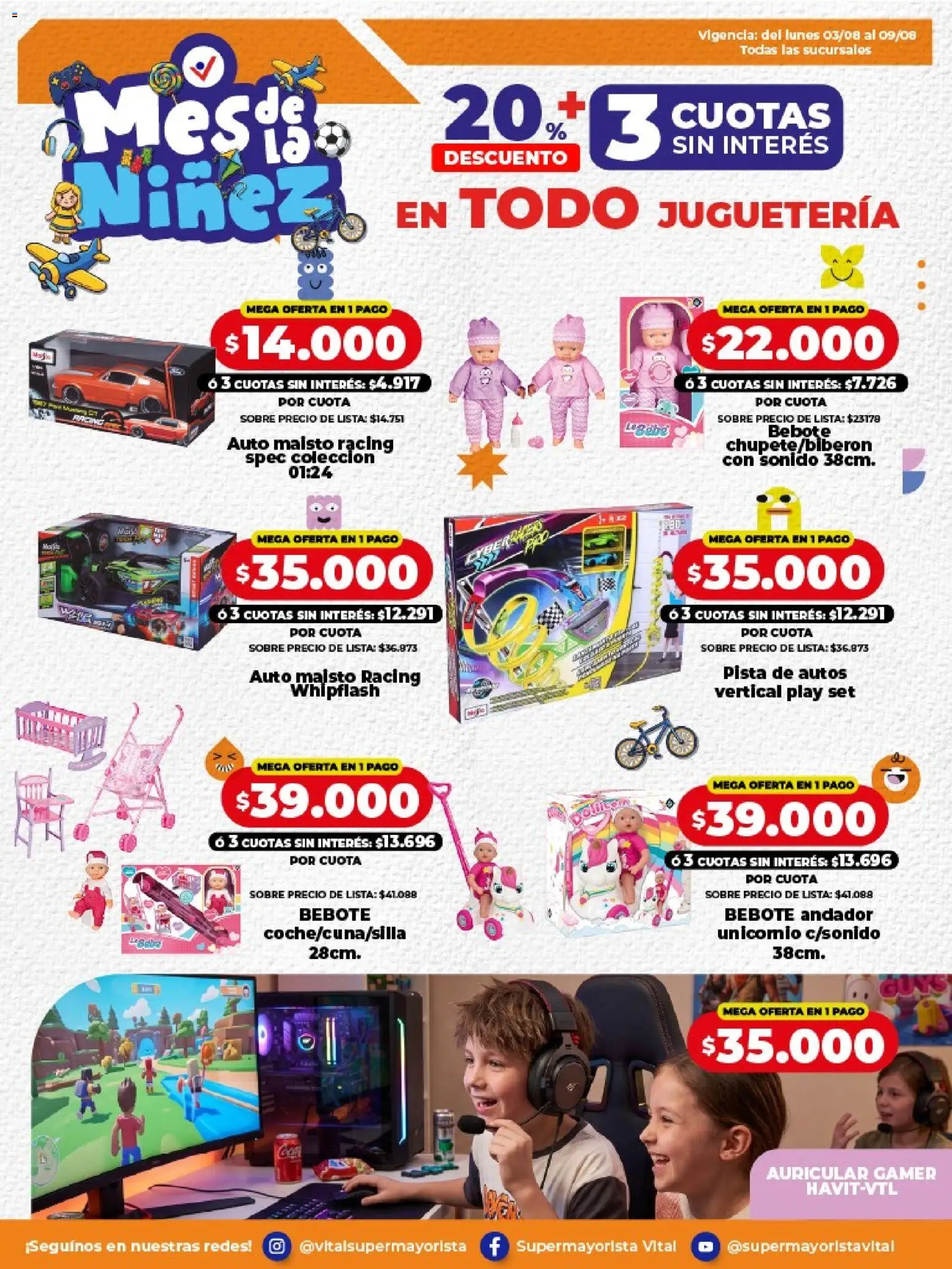 Vital - Especial de la niñez │ válido desde el 03/08/2026 | Página: 3 | Productos: Sobre, Andador