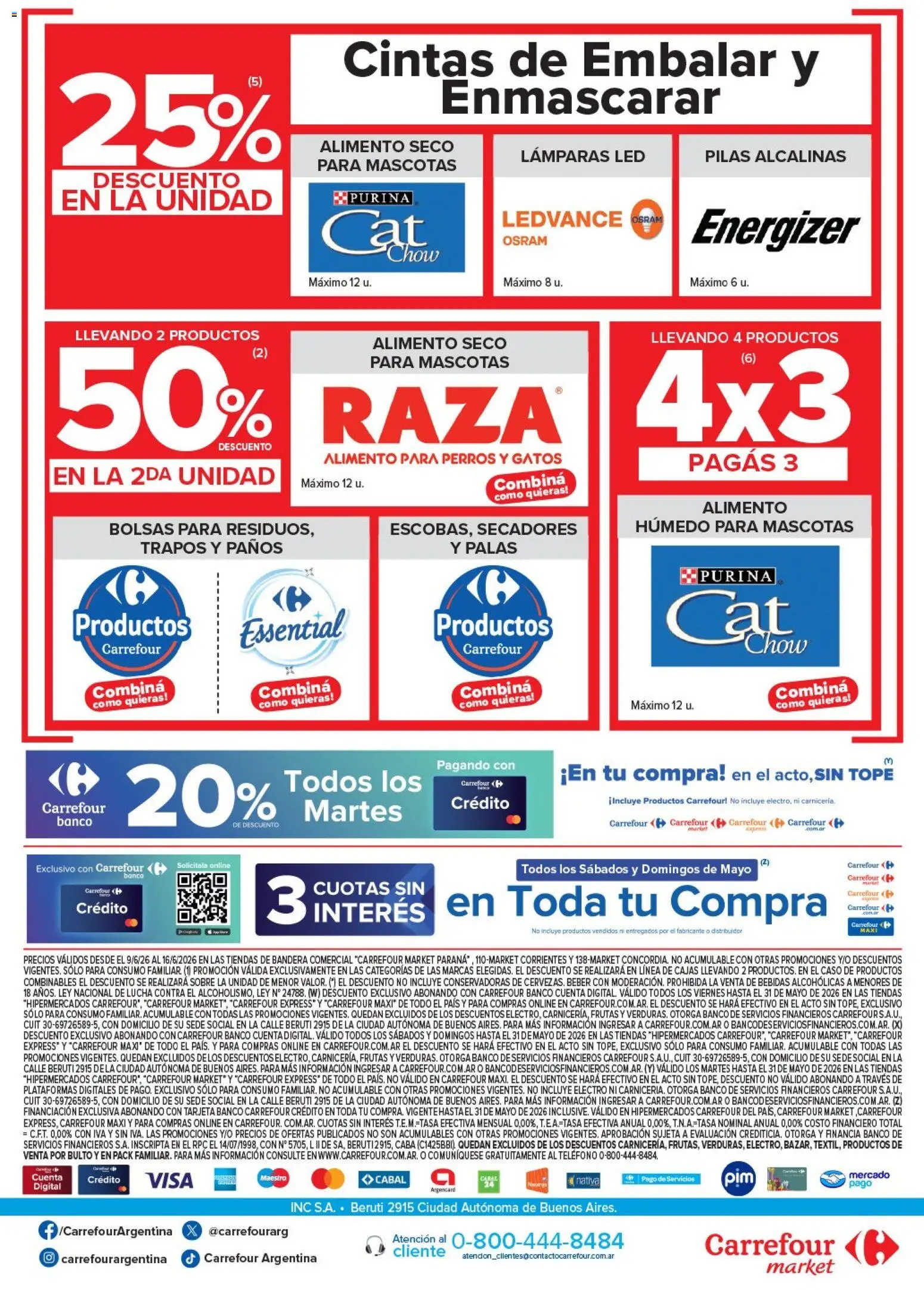 Carrefour Market - Market Paraná y Concordia │ válido desde el 09.06.2026 | Página: 7 | Productos: Teléfono, Sobre, Pilas