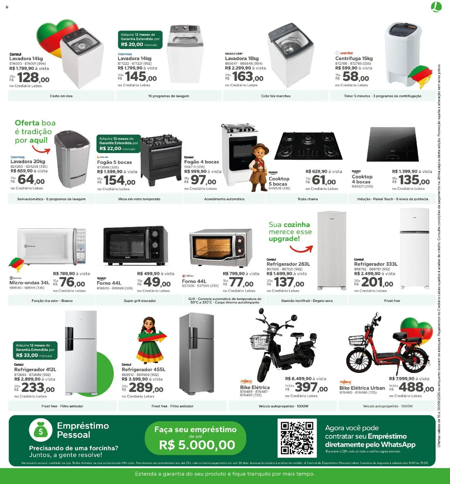 Lebes Folheto - válido de 16/09/2026 | Página: 5 | Produtos: Grill, Refrigerador, Mesa, Fogão 5 bocas