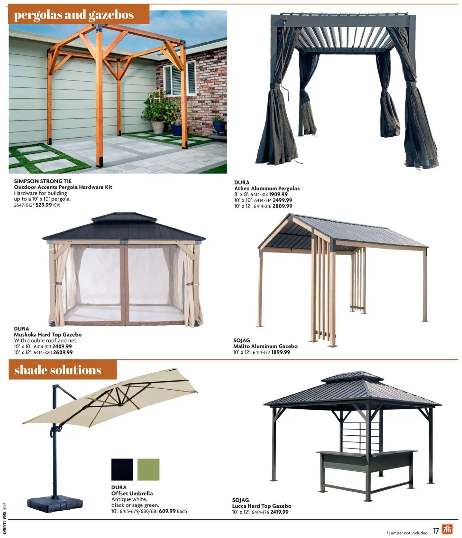 Home Hardware flyer valid from 09.04.2026 | Page: 17 | Products: Umbrella