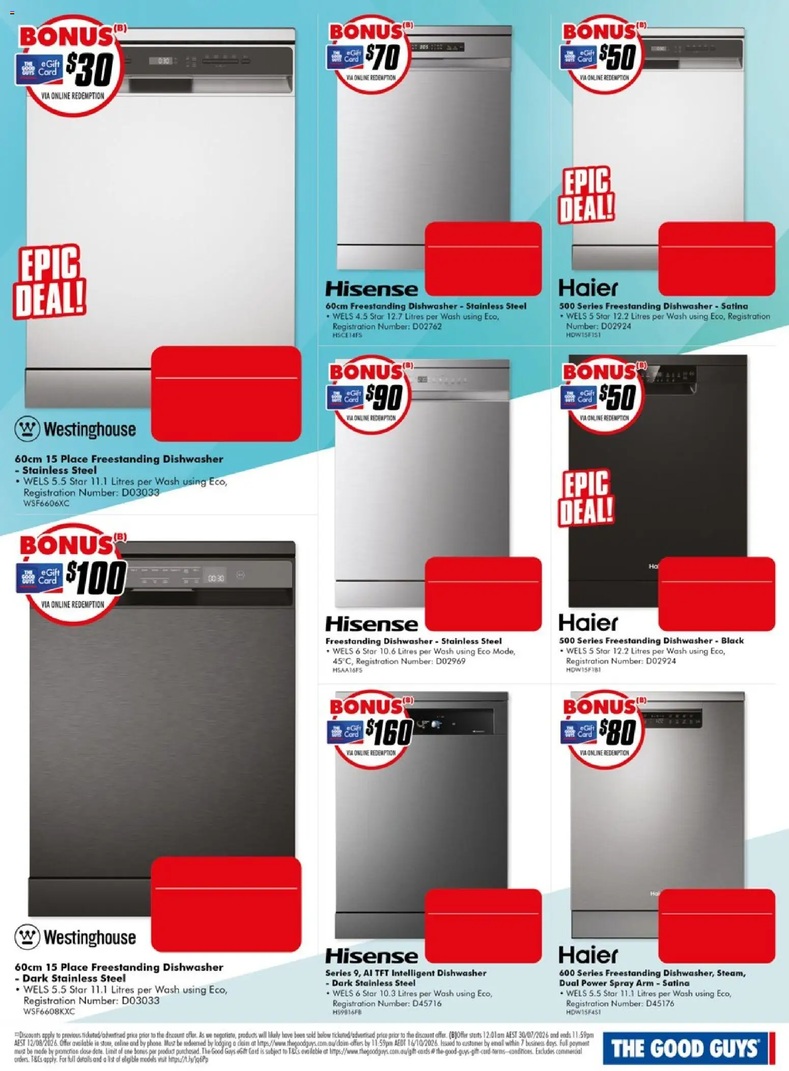 The Good Guys catalogue - valid from 30/07/2026 | Page: 21 | Products: Dishwasher