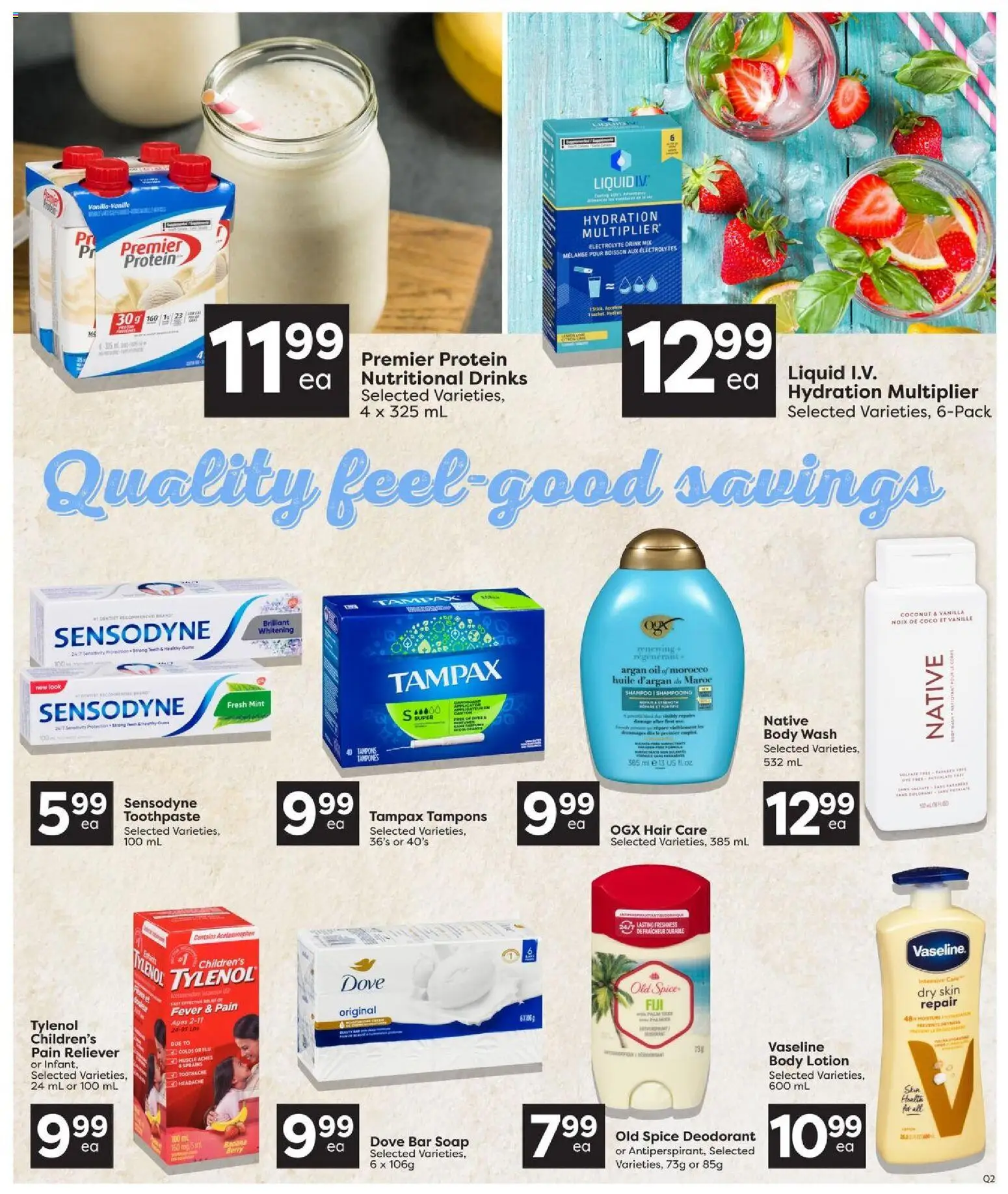 Quality Foods flyer valid from Jul 9, 2026 | Page: 12 | Products: Shampoo, Body wash, Deodorant, Toothpaste