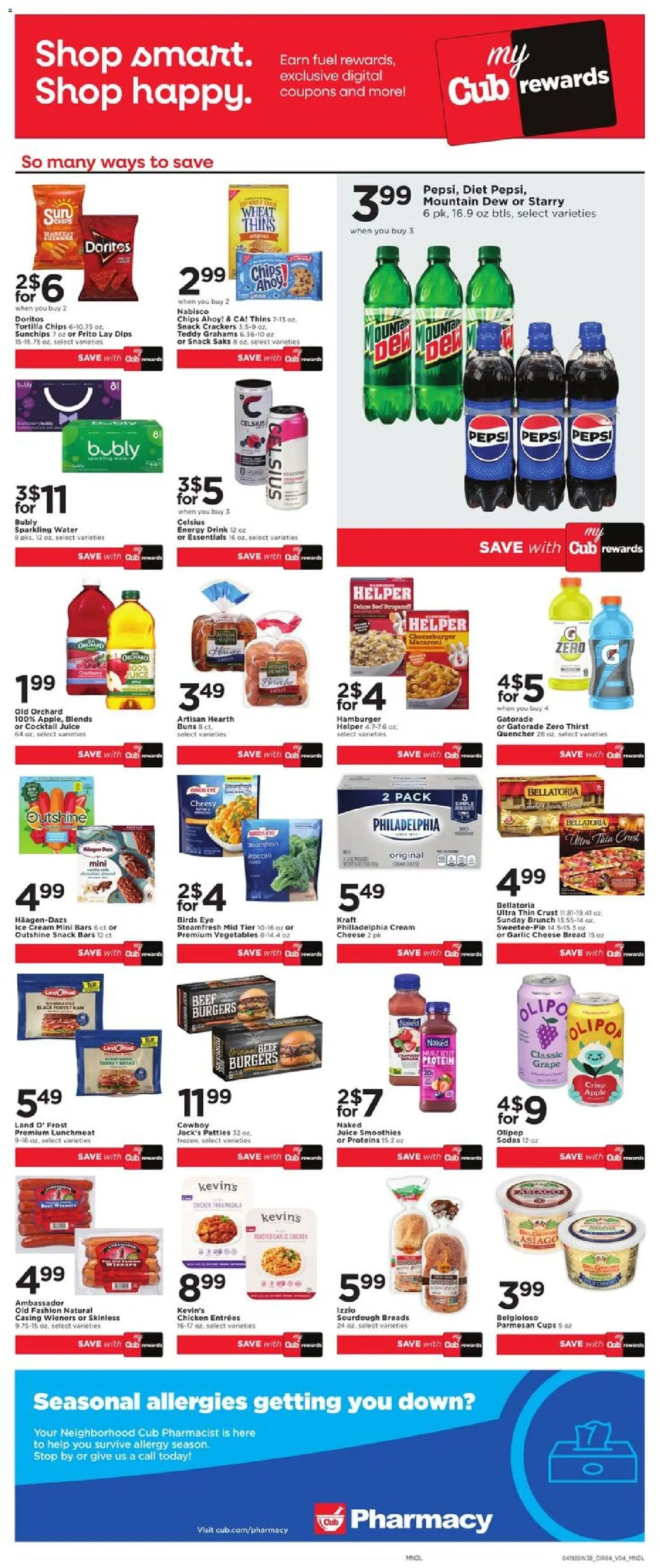 Cub Foods Weekly Ad - valid from 19.04.2026 | Page: 6 | Products: Ham, Juice, Ice cream, Vegetables