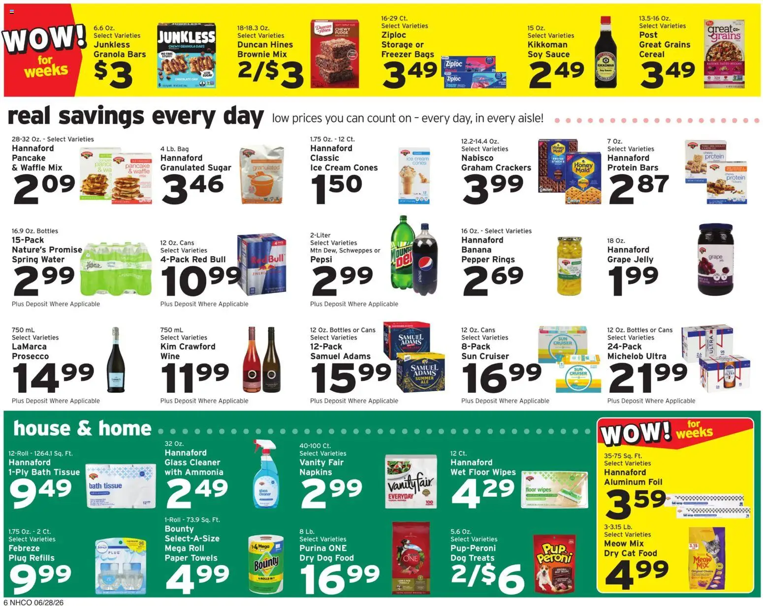 Hannaford Weekly Ad - valid from 06/28/2026 | Page: 6 | Products: Chocolate, Cream, Sauce, Freezer