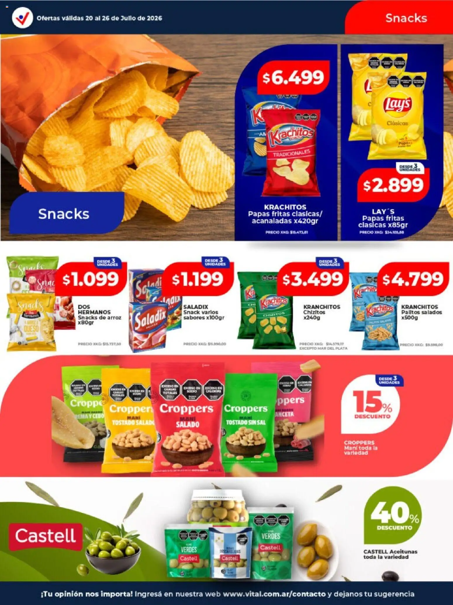 Vital - Ofertas │ válido desde el 20/07/2026 | Página: 25 | Productos: Aceitunas, Sal, Queso, Arroz