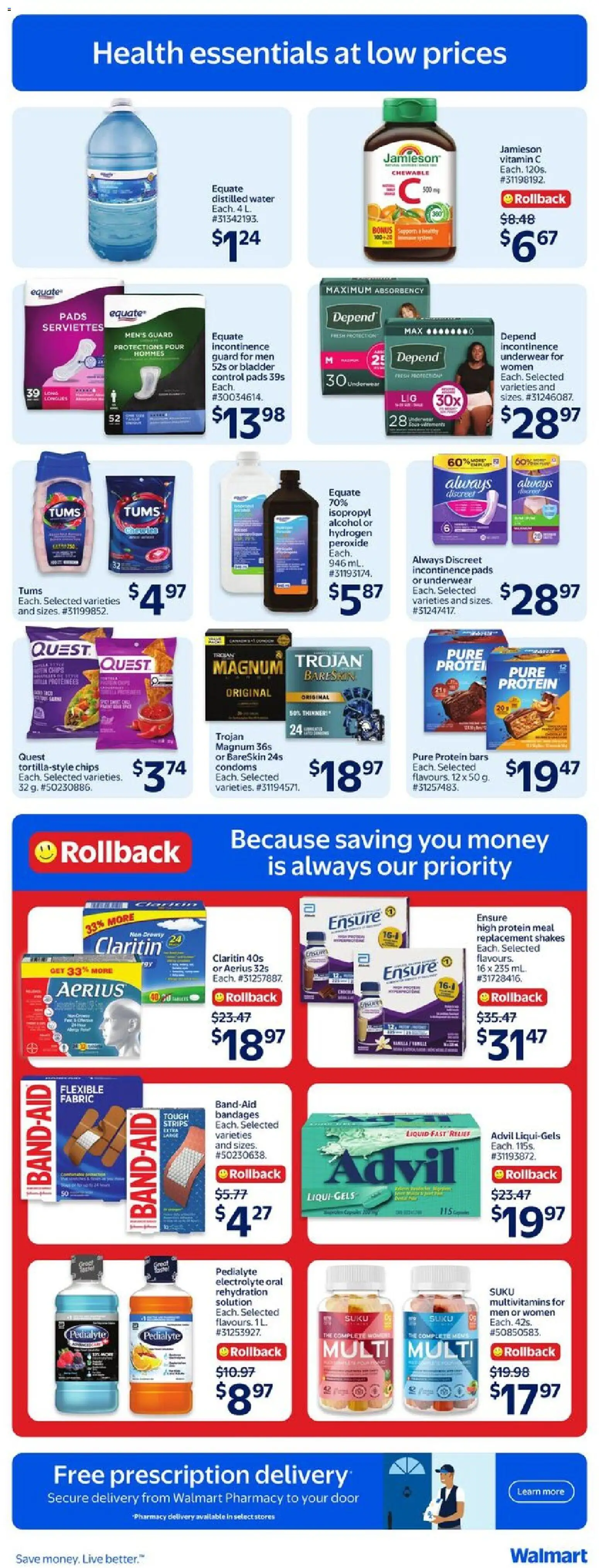 Walmart flyer valid from Jul 16, 2026 | Page: 11 | Products: Chips, Strips, Door, Underwear