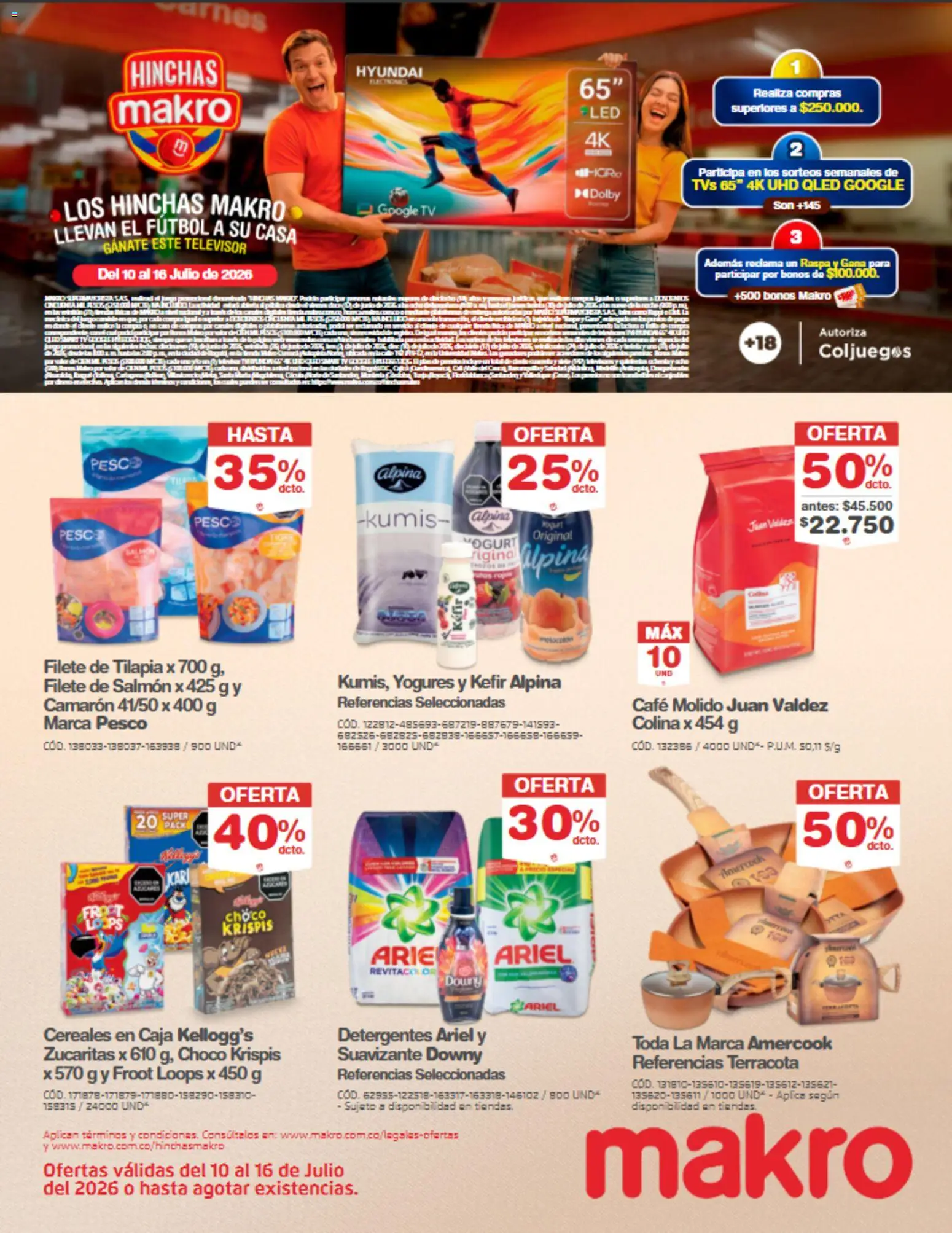 Makro revista - valida desde el 10/07/2026 | Página: 1 | Productos: Kéfir, Kumis, Caja, Café