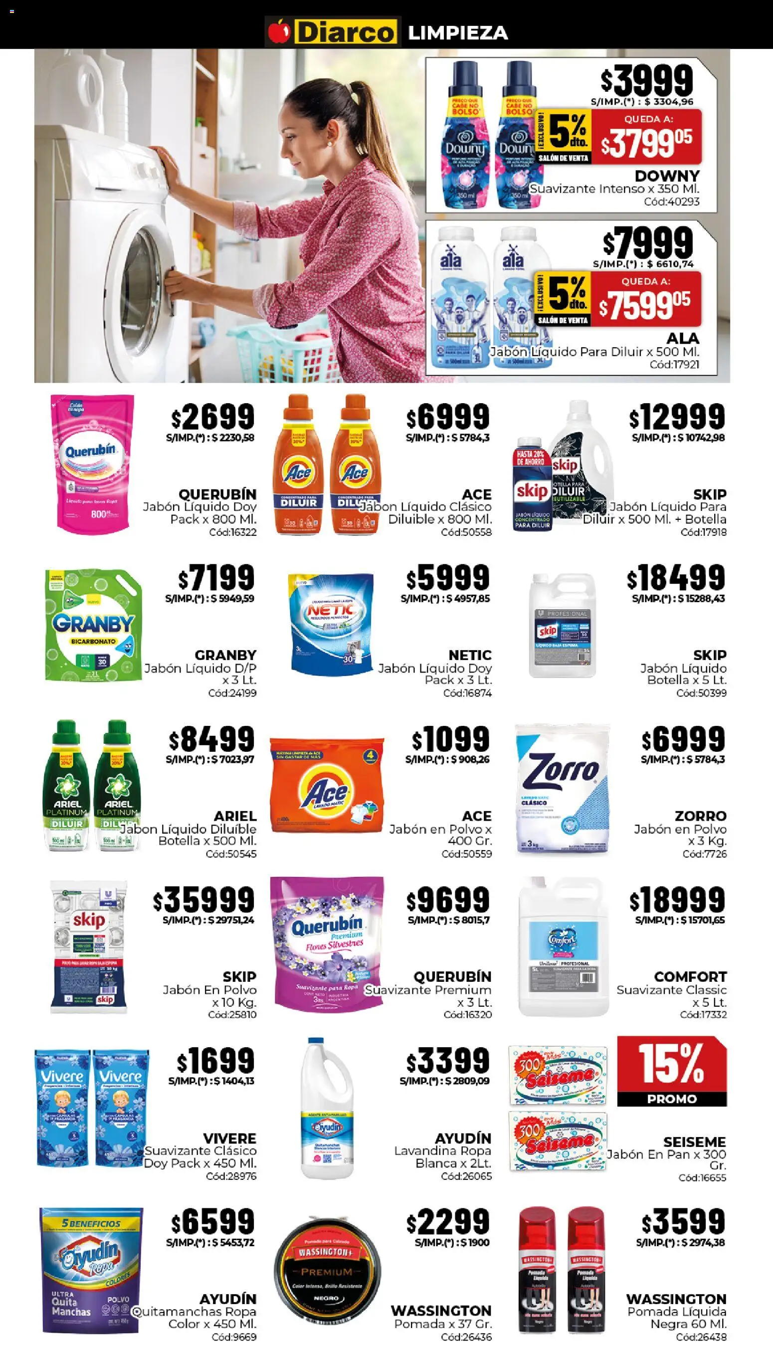 Diarco ofertas │ válido desde el 29/06/2026 | Página: 17 | Productos: Botella, Polvo, Jabón líquido, Jabón en polvo