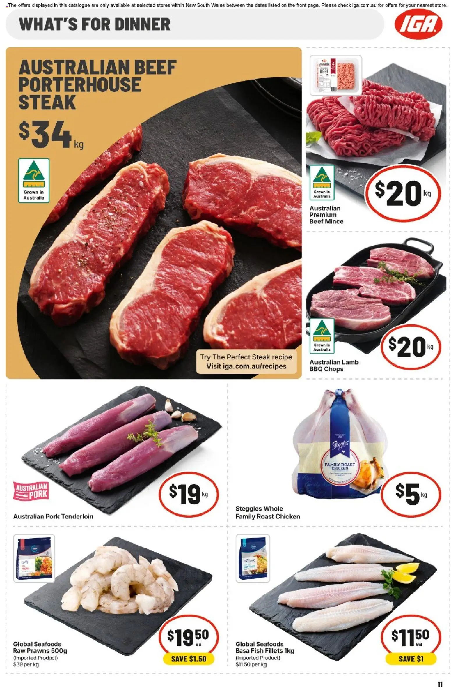 IGA catalogue - valid from 10.06.2026 | Page: 12 | Products: Pork, Lamb, Prawns, Steak