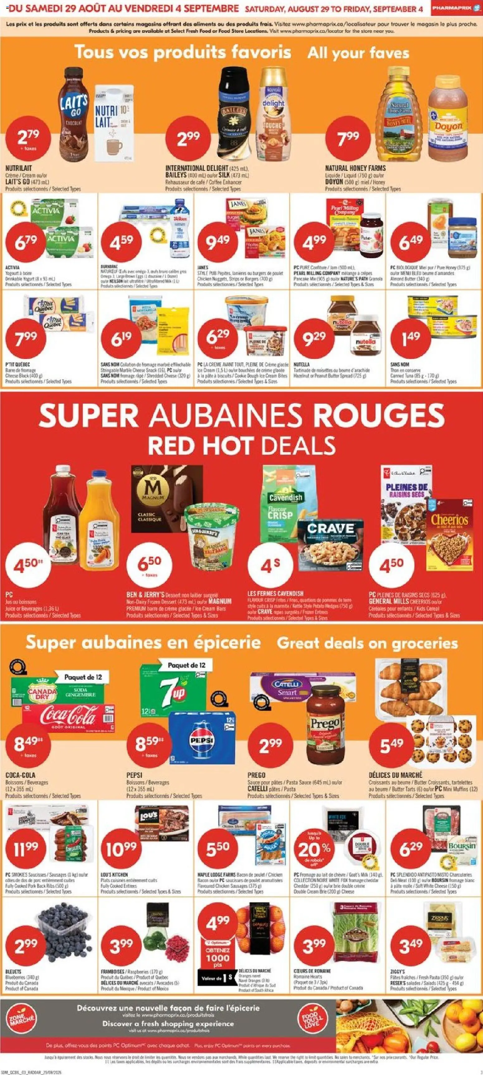 Pharmaprix flyer valid from Aug 29, 2026 | Page: 6 | Products: Pasta, Dessert, Strips, Food