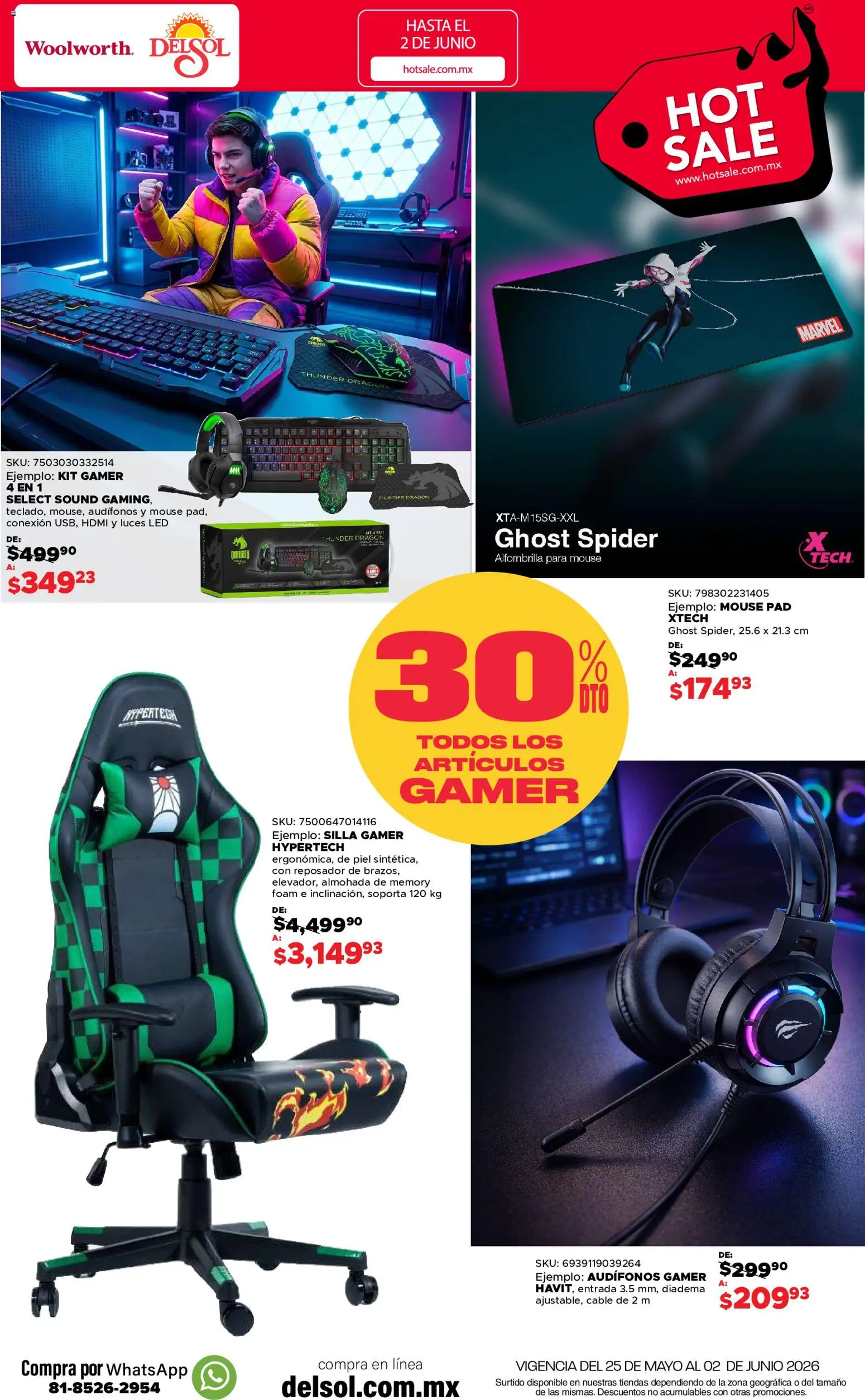 Nuevas ofertas de Del Sol y Woolworth válidas en toda la República Mexicana desde el 25.05.2026. ¡Encuentra las mejores ofertas en Del Sol y Woolworth Hot Sale! | Página: 11