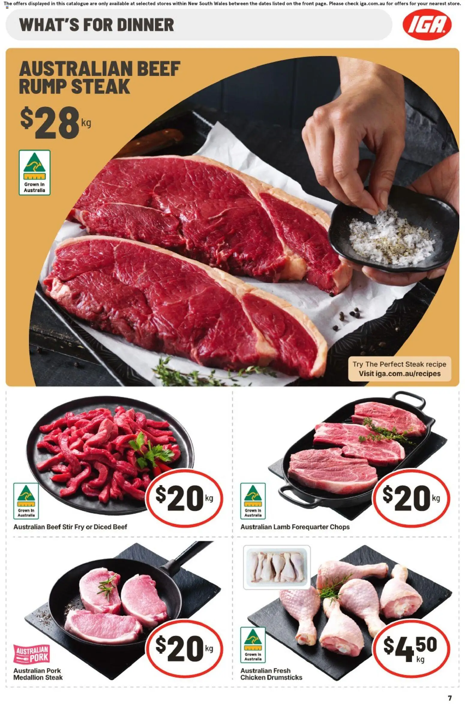 IGA catalogue - valid from 16/09/2026 | Page: 8 | Products: Chicken, Steak, Drumsticks, Rump steak