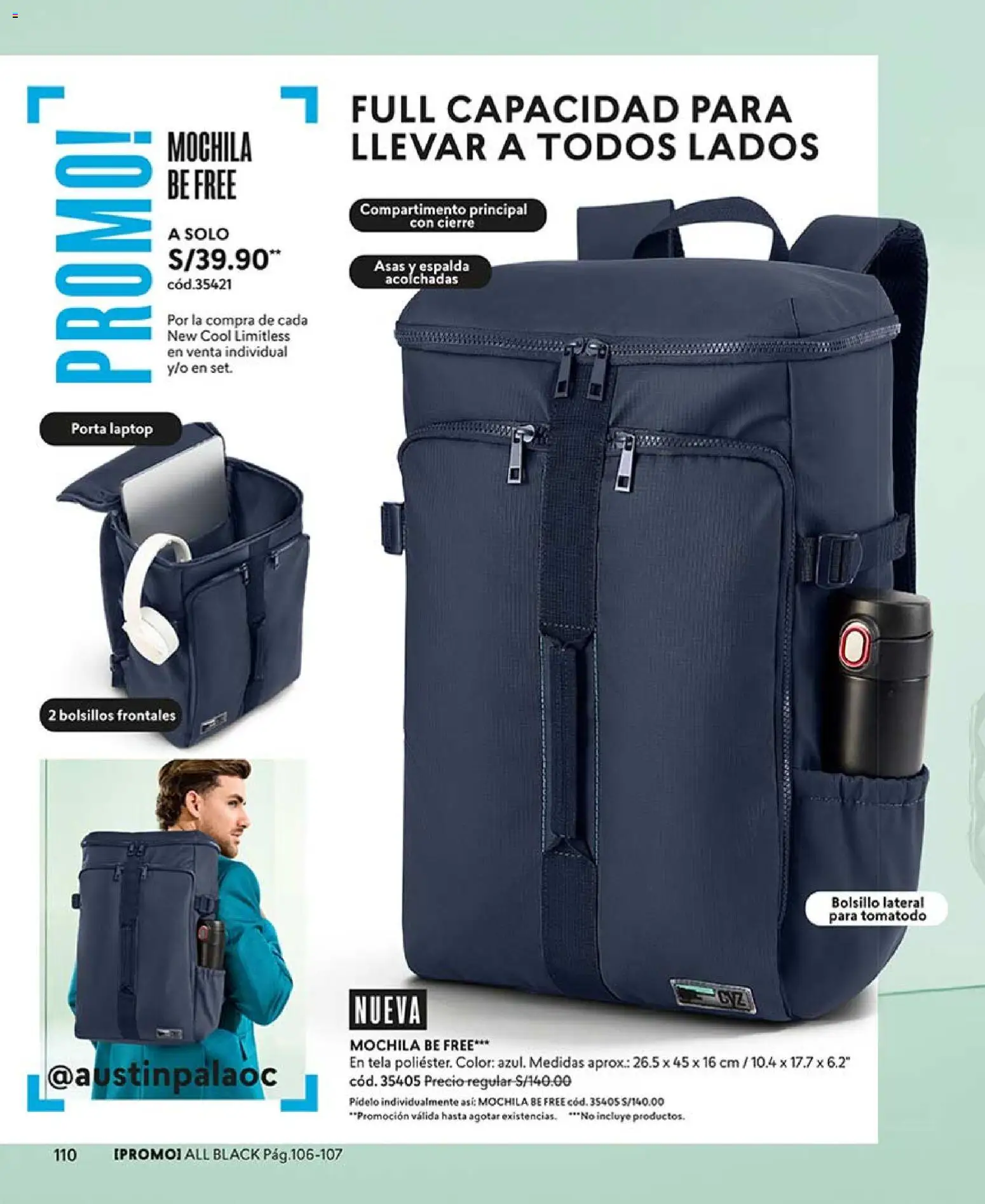 Catálogo CyZone válido desde 14/03/2026 | Página: 110 | Productos: Bolsillos, Mochila, Laptop