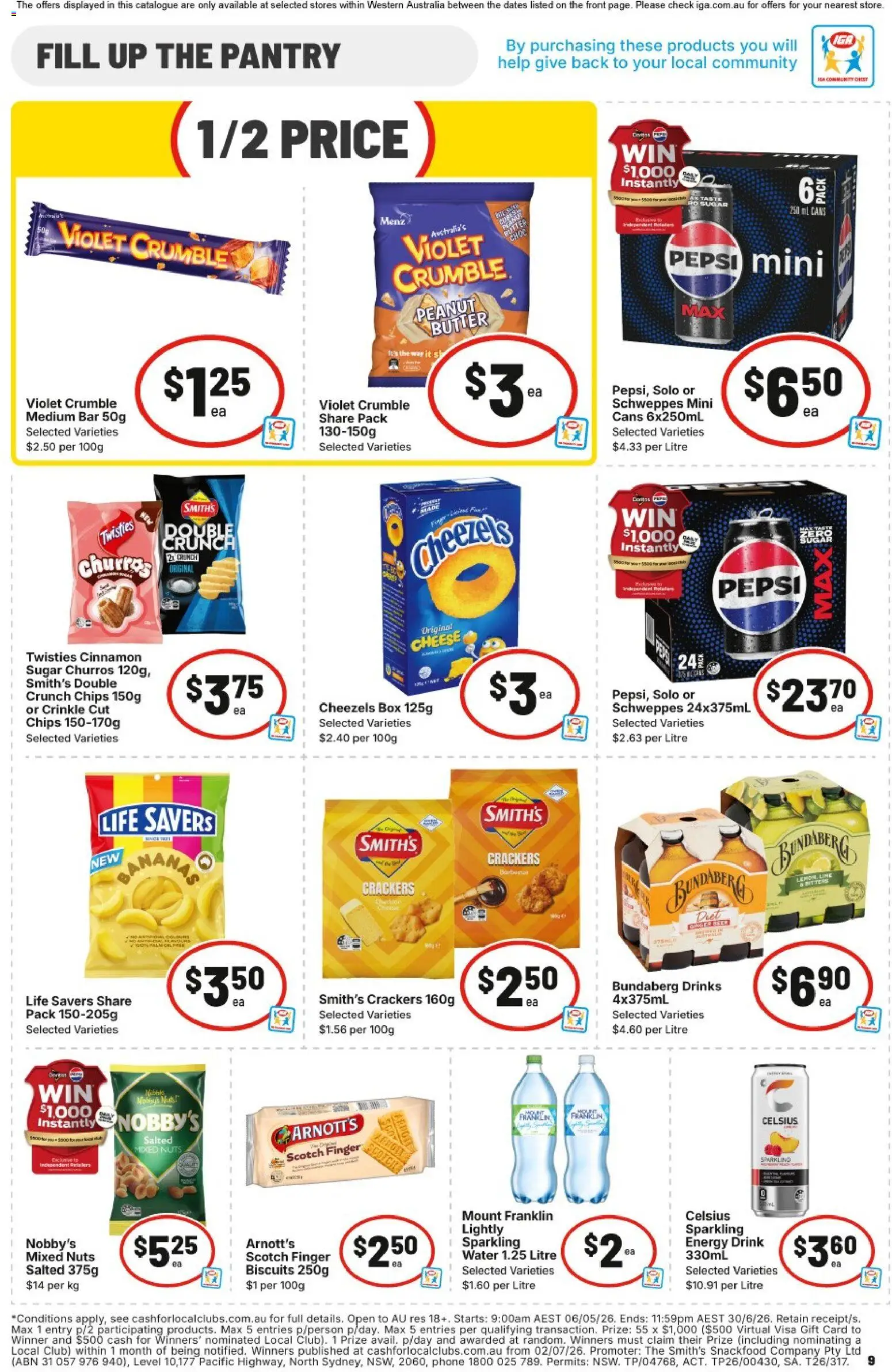 IGA catalogue - valid from 03.06.2026 | Page: 10 | Products: Cheese, Chips, Biscuits, Scotch