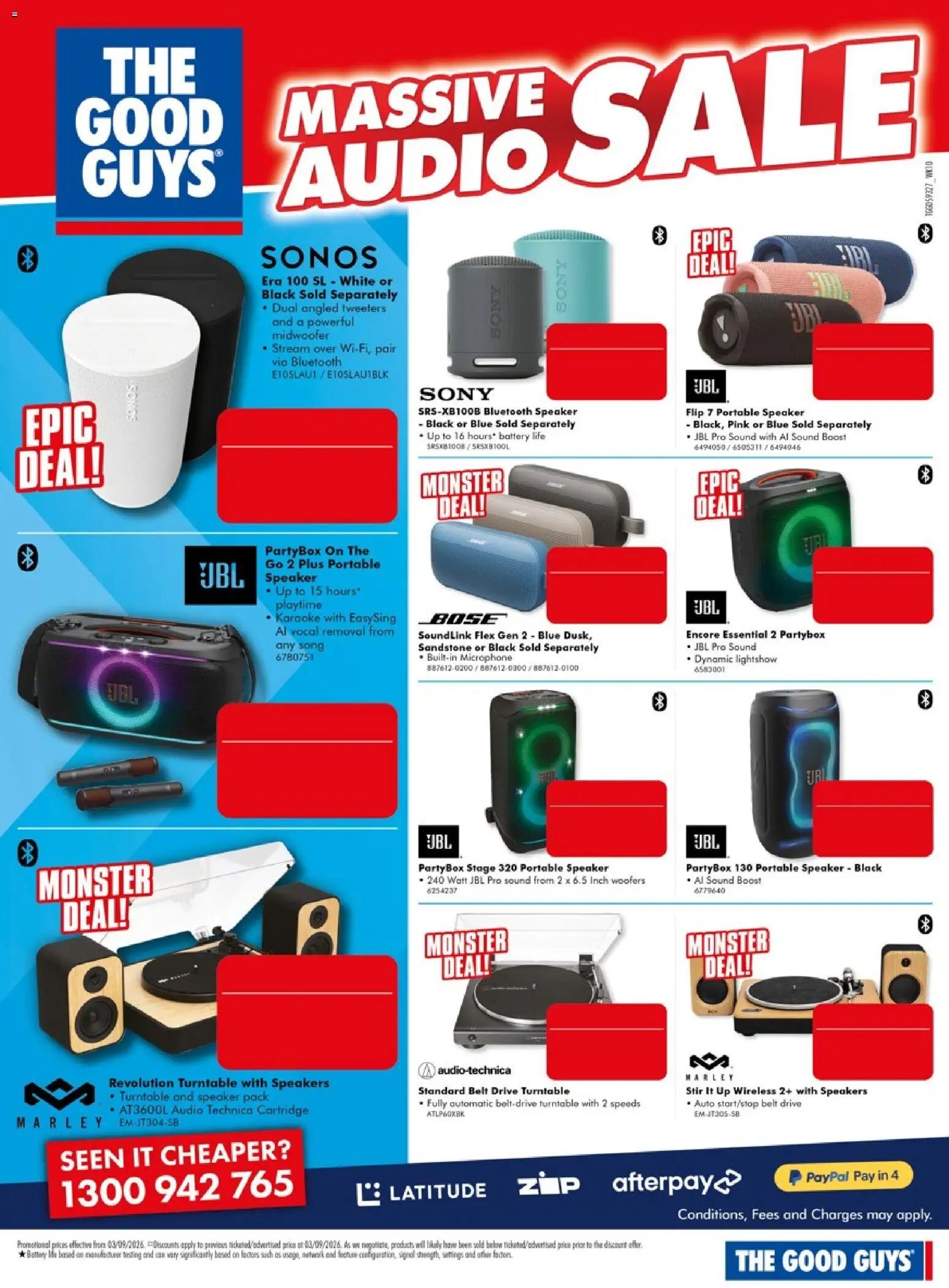 The Good Guys catalogue - valid from 03/09/2026 | Page: 6 | Products: Bluetooth speaker, Belt, Audio, Portable