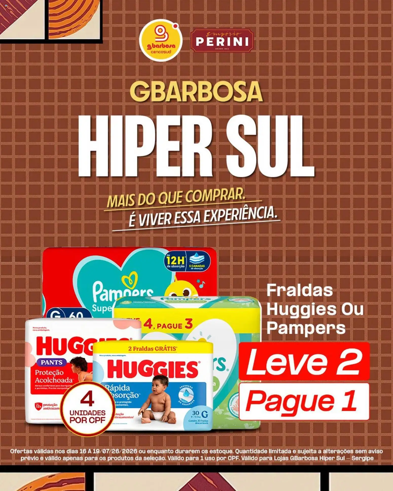 Gbarbosa Folheto - válido de 16/07/2026 | Página: 4 | Produtos: Pampers, Fraldas