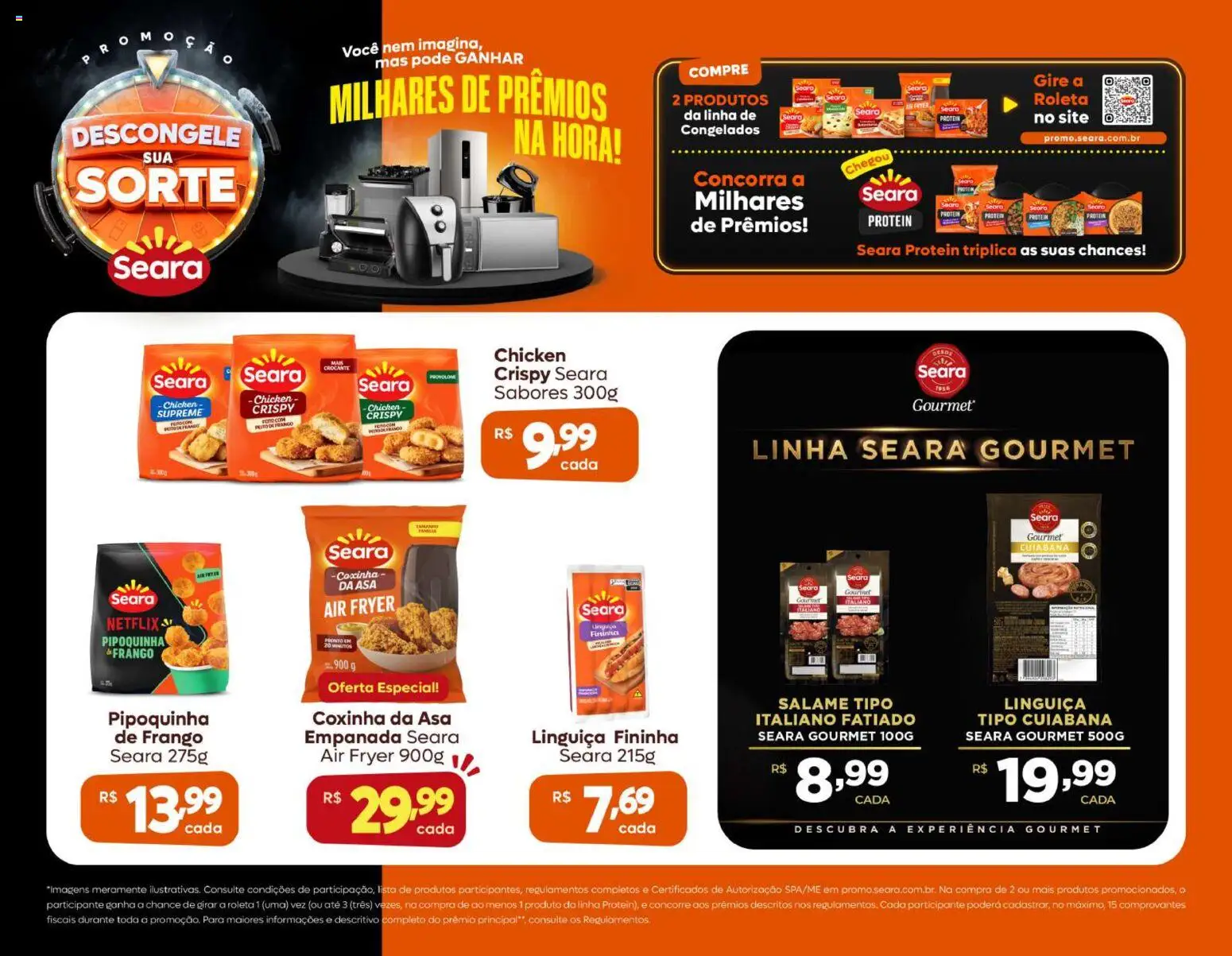 Supermercados São Vicente Folheto - válido de 17/09/2026 | Página: 1 | Produtos: Air fryer, Linguiça, Frango, Peito de frango