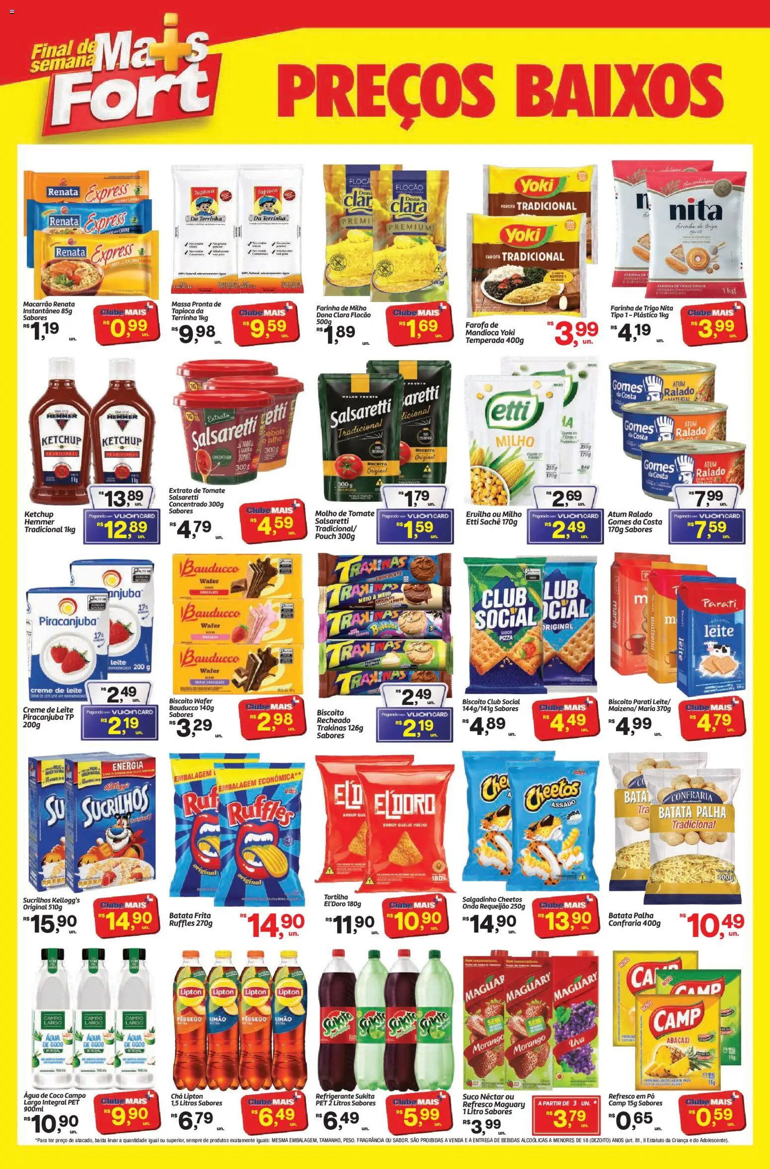 Fort Atacadista Folheto - válido de 15/08/2026 | Página: 2 | Produtos: Biscoito, Carne, Massa, Farofa