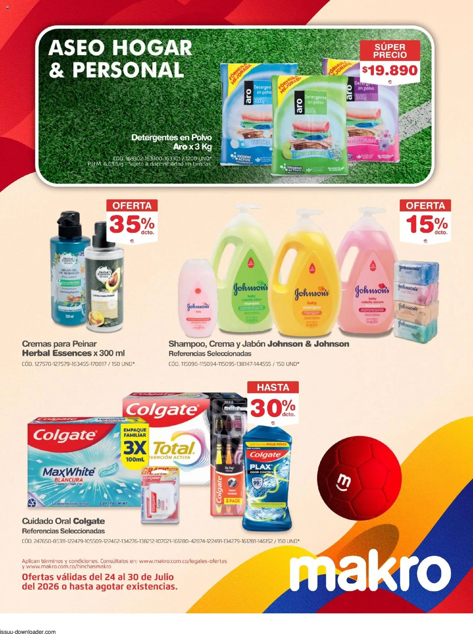 Makro revista - valida desde el 24/07/2026 | Página: 22 | Productos: Crema, Polvo, Jabón, Detergente