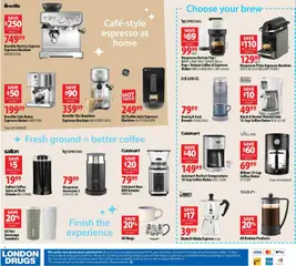 Preview of London Drugs flyer - Coffee & Tea from shop London Drugs valid from Aug 14, 2026 | Page: 4 | Products: Coffee maker, Grinder, Coffee