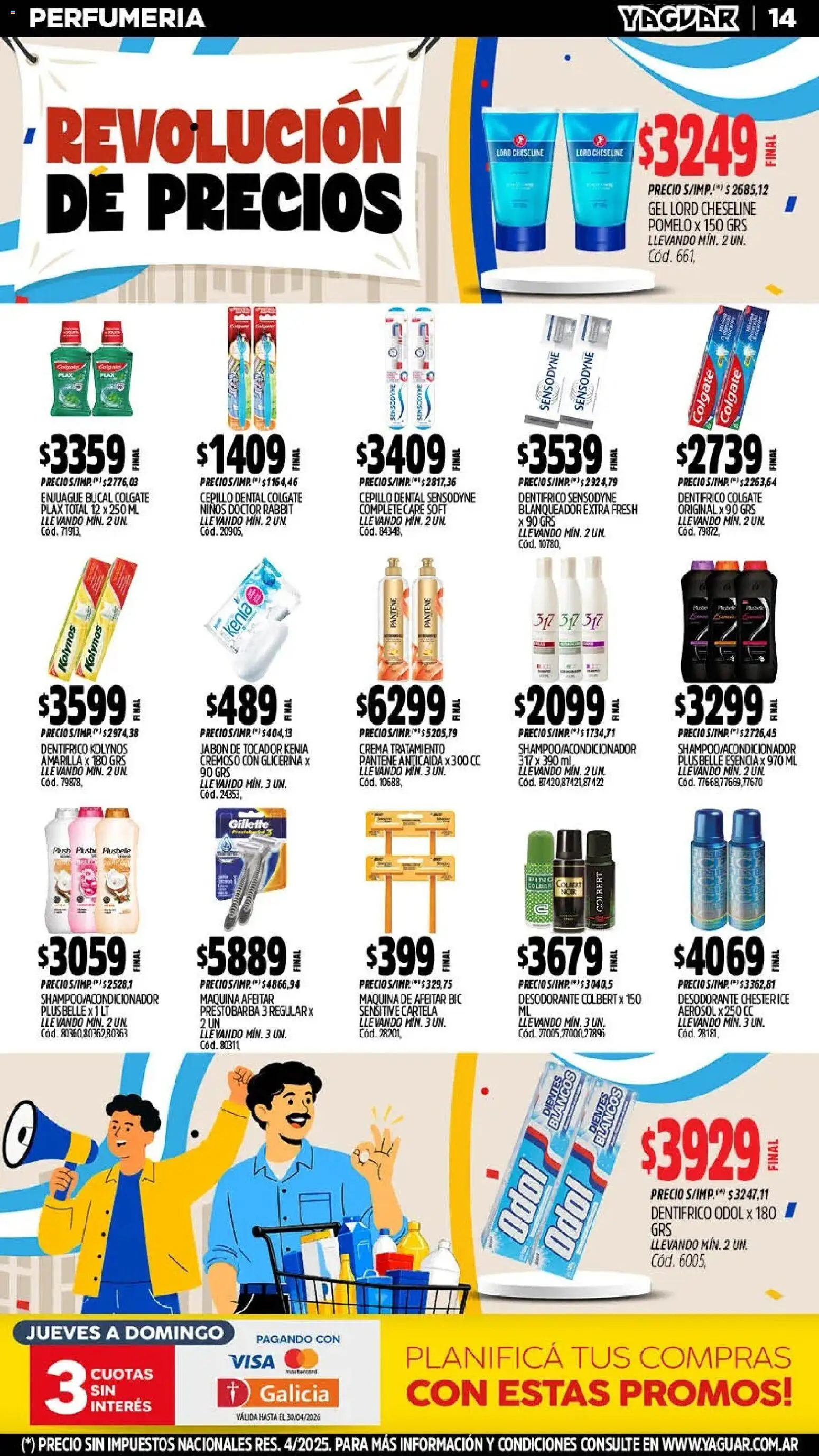 Yaguar - Oferta Semanal Salta │ válido desde el 25.05.2026 | Página: 14 | Productos: Maquina de afeitar, Cepillo, Enjuague bucal, Pomelo