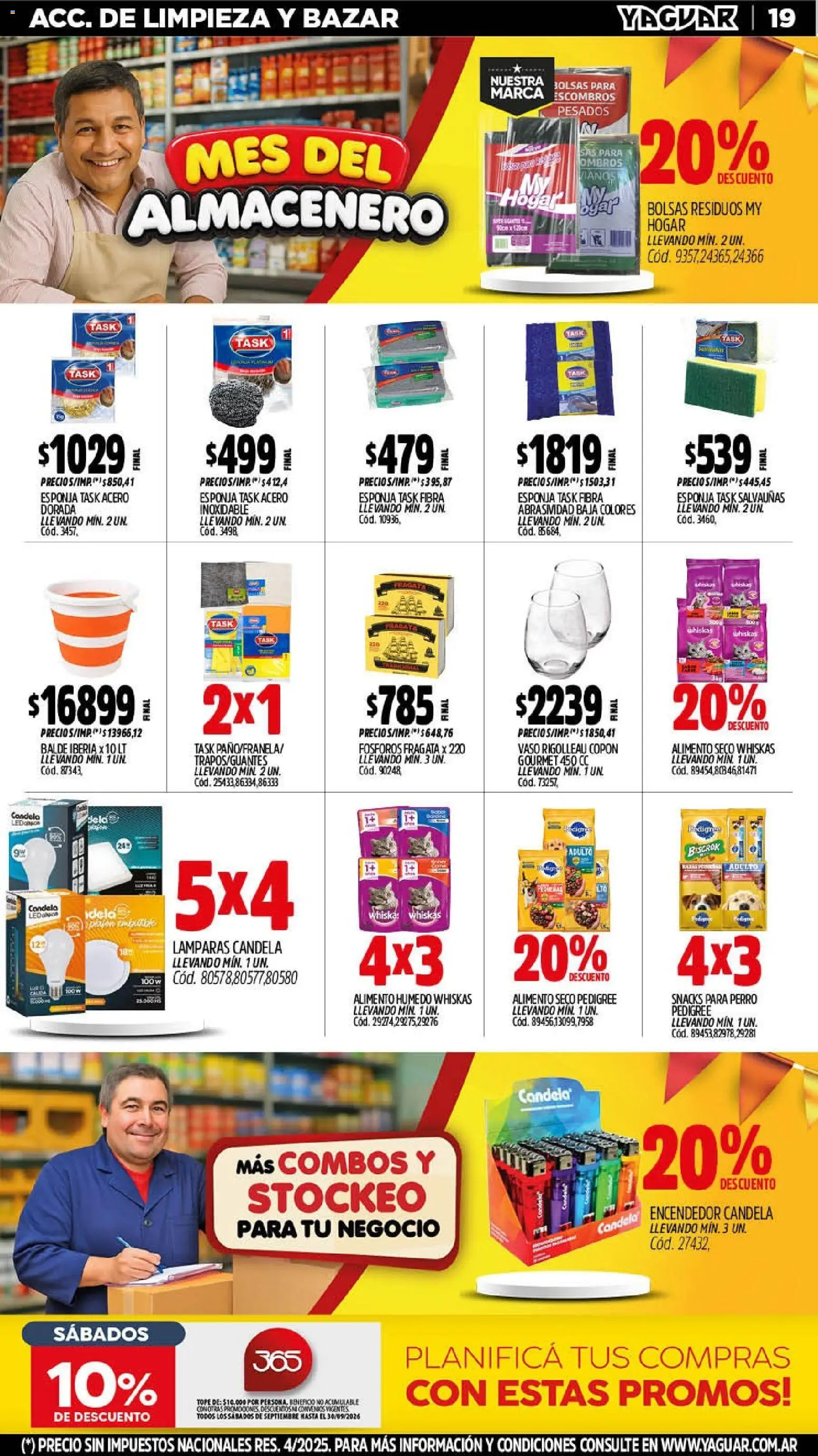 Yaguar - Oferta Semanal Jujuy │ válido desde el 07/09/2026 | Página: 18 | Productos: Fósforos, Encendedor, Esponja, Snacks