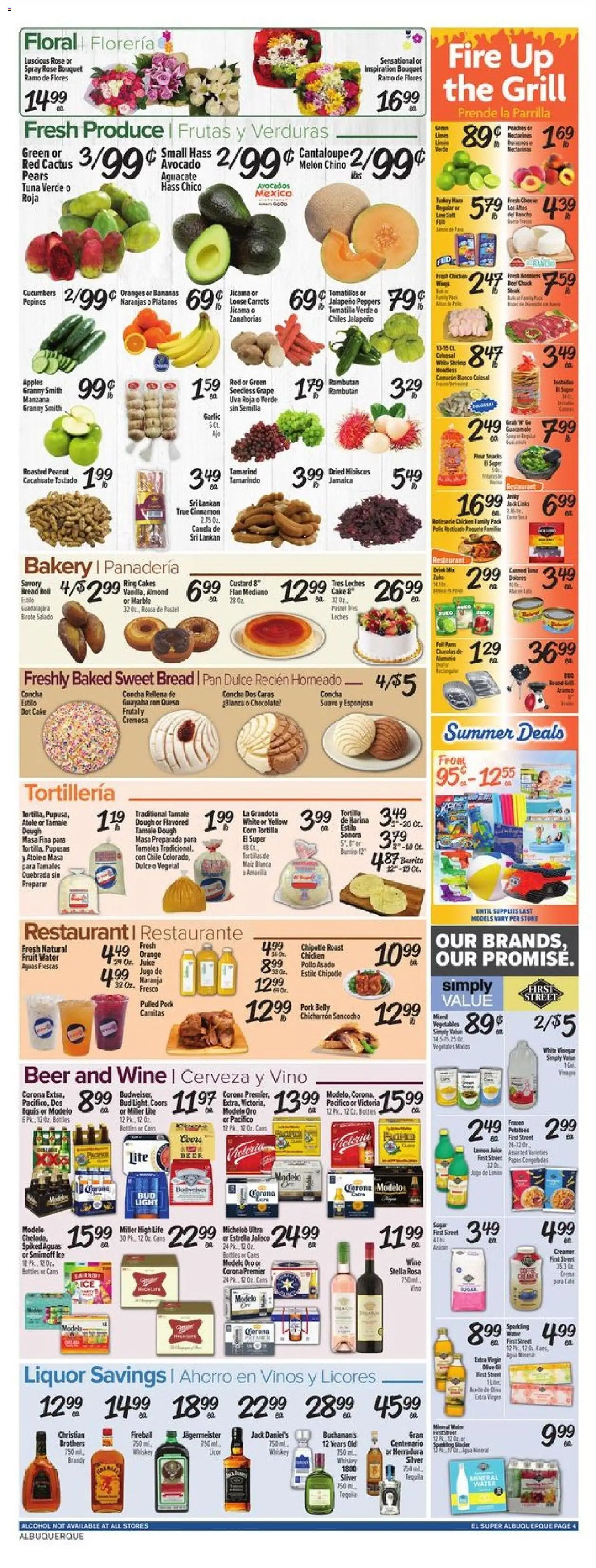 El Super Weekly Ad - NM - valid from 08/05/2026 | Page: 4 | Products: Shrimp, Apples, Fruit, Tuna
