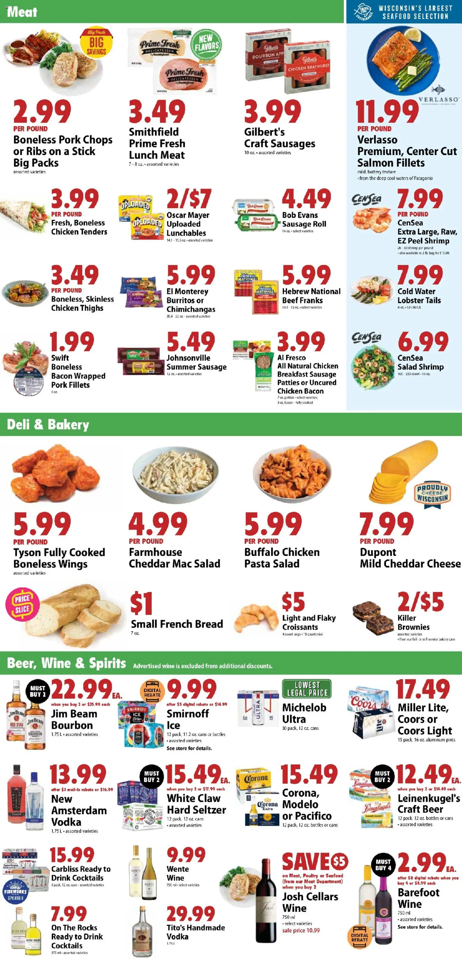 Festival Foods Weekly Ad - valid from 03.06.2026 | Page: 4 | Products: Wine, Bourbon, Pasta, Bag