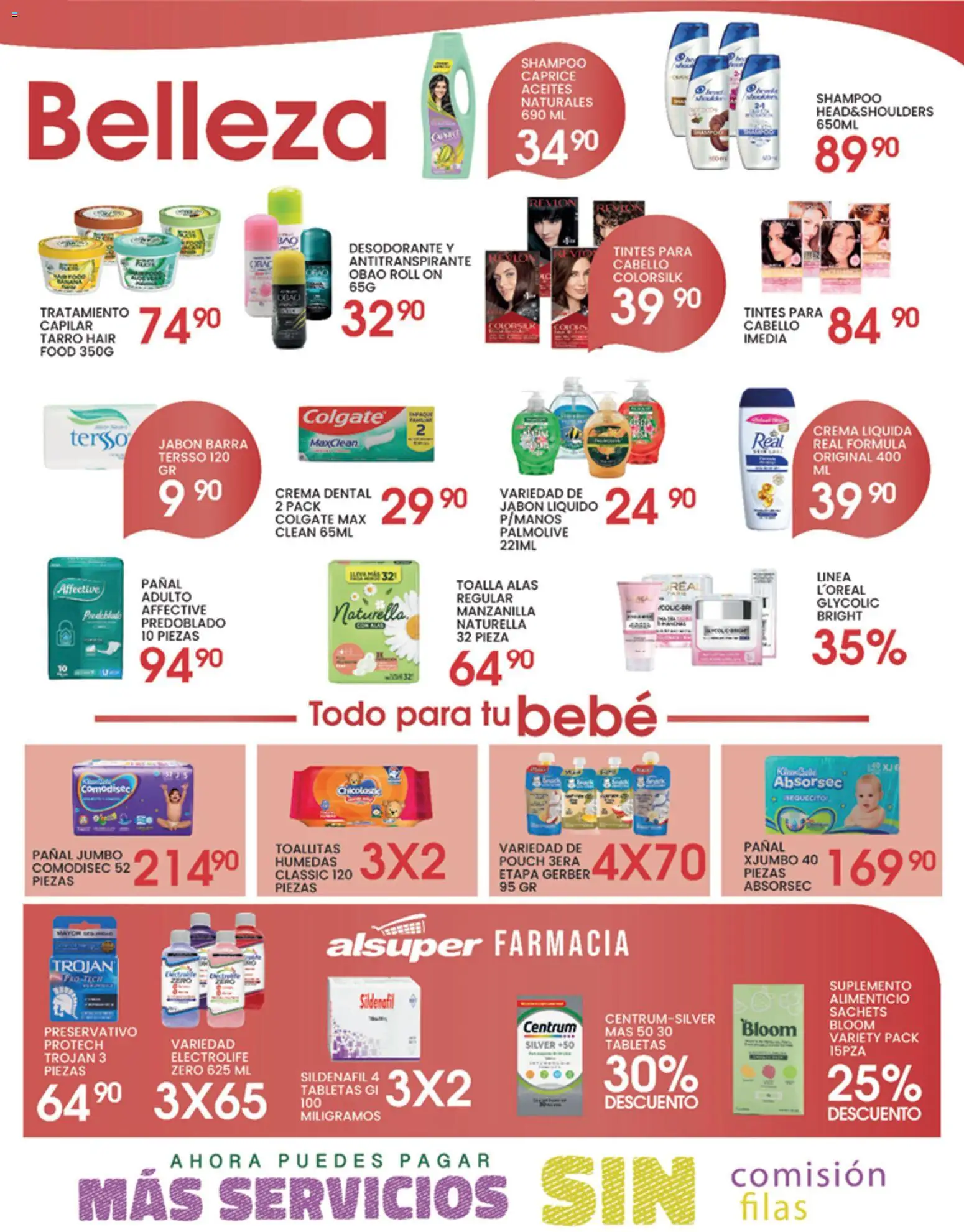 Nuevas ofertas de Alsuper válidas en toda la República Mexicana desde el 22.05.2026. ¡Encuentra las mejores ofertas en Alsuper folleto Laguna! | Página: 4 | Productos: Desodorante, Antitranspirante, Jabón líquido, Toallitas húmedas
