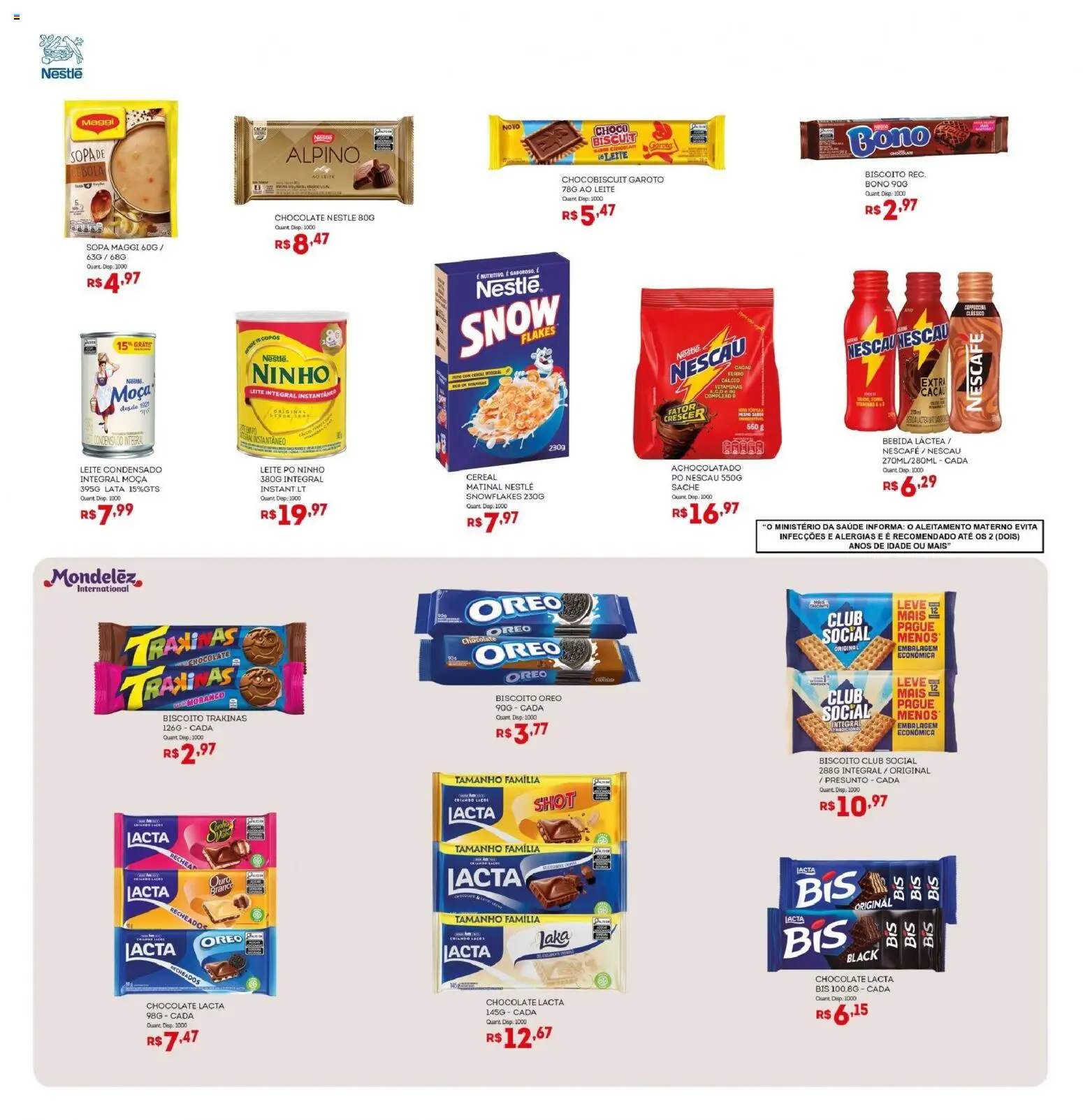 Bistek Supermercados Folheto - válido de 20.05.2026 | Página: 7 | Produtos: Biscoito, Leite integral, Nescau, Presunto