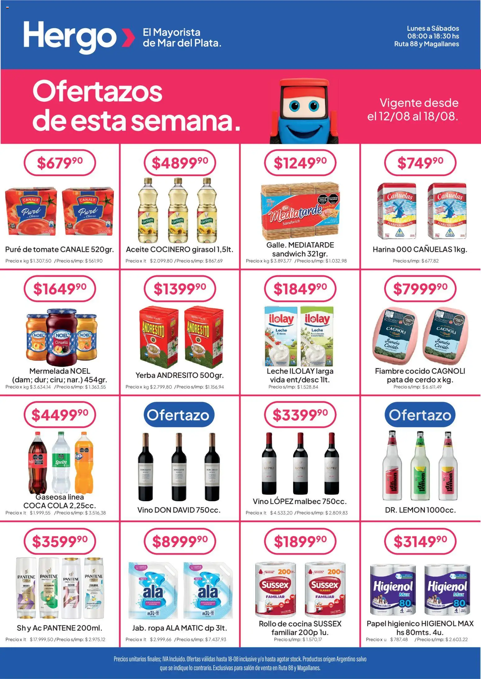 Hergo catálogo │ válido desde el 12/08/2026 | Página: 1 | Productos: Fanta, Pata de cerdo, Leche, Jamón