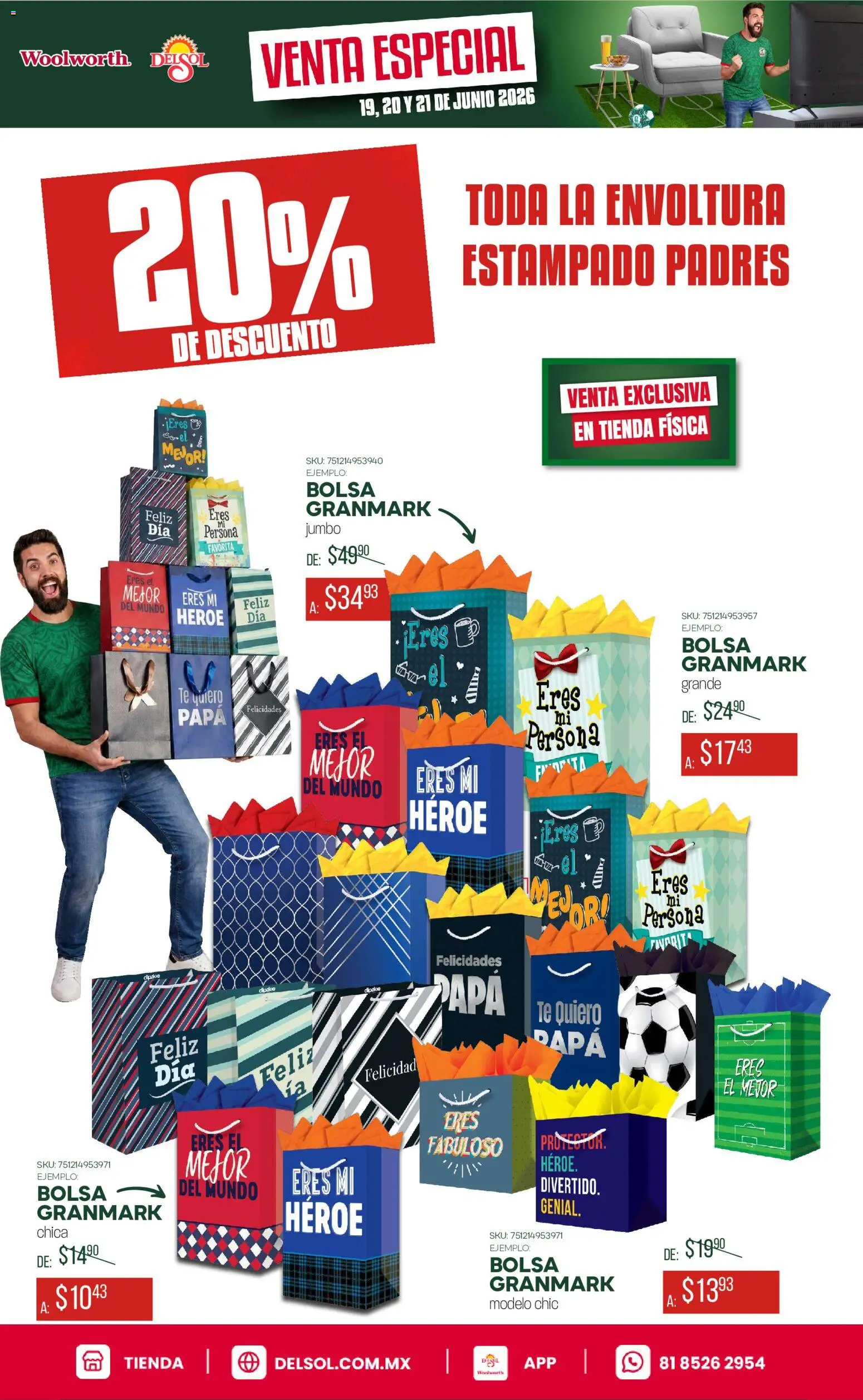 Nuevas ofertas de Del Sol y Woolworth válidas en toda la República Mexicana desde el 19.06.2026. ¡Encuentra las mejores ofertas en Del Sol y Woolworth catálogo! | Página: 22