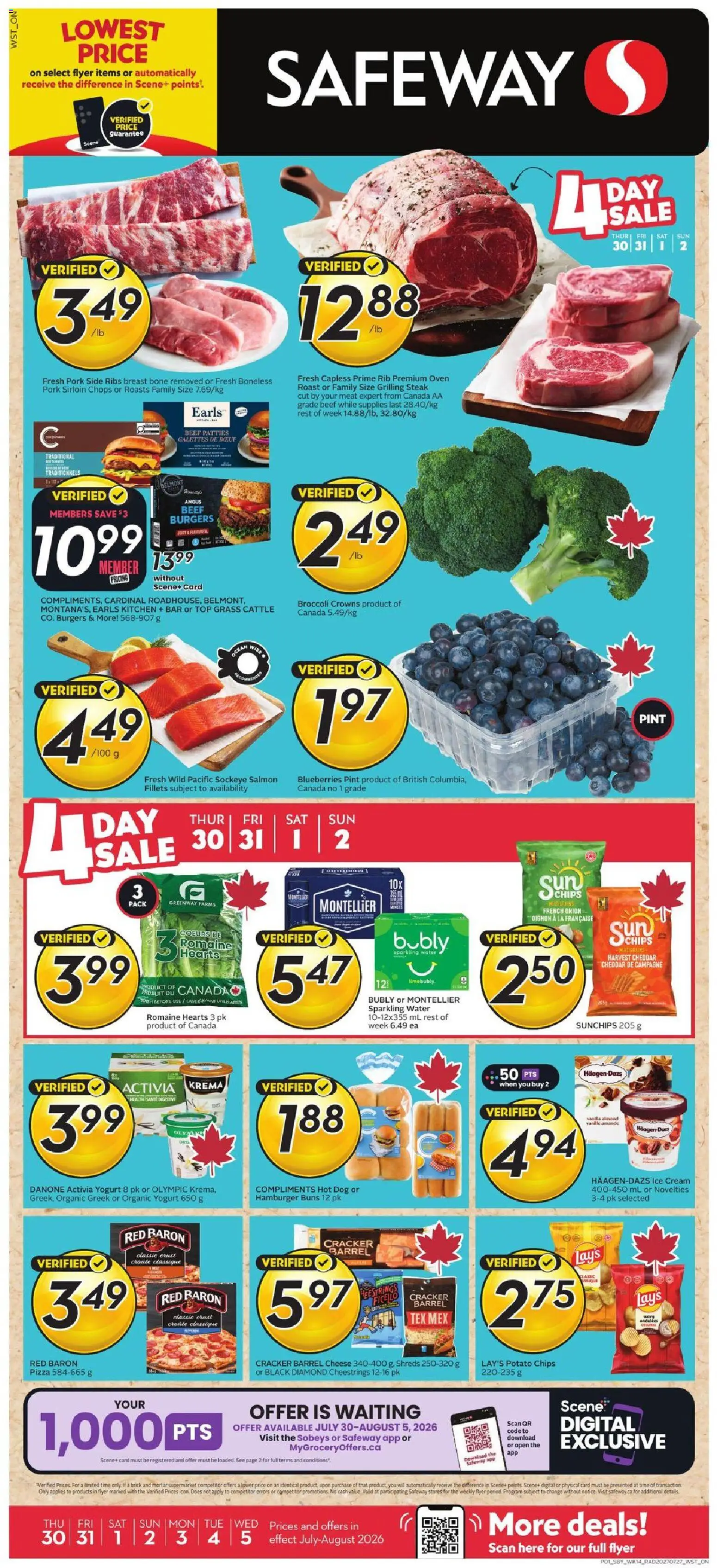 Safeway flyer valid from Jul 30, 2026 | Page: 1