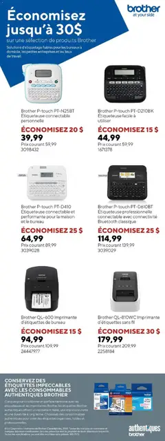 Preview of Staples circulaire - Économisez jusqu'à 30 $ from shop Staples valid from Sep 15, 2026