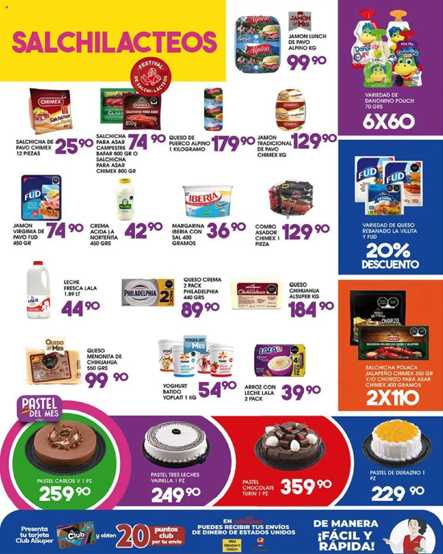 Nuevas ofertas de Alsuper válidas en toda la República Mexicana desde el 12.06.2026. ¡Encuentra las mejores ofertas en Alsuper folleto Saltillo! | Página: 3 | Productos: Durazno, Queso crema, Arroz, Chorizo