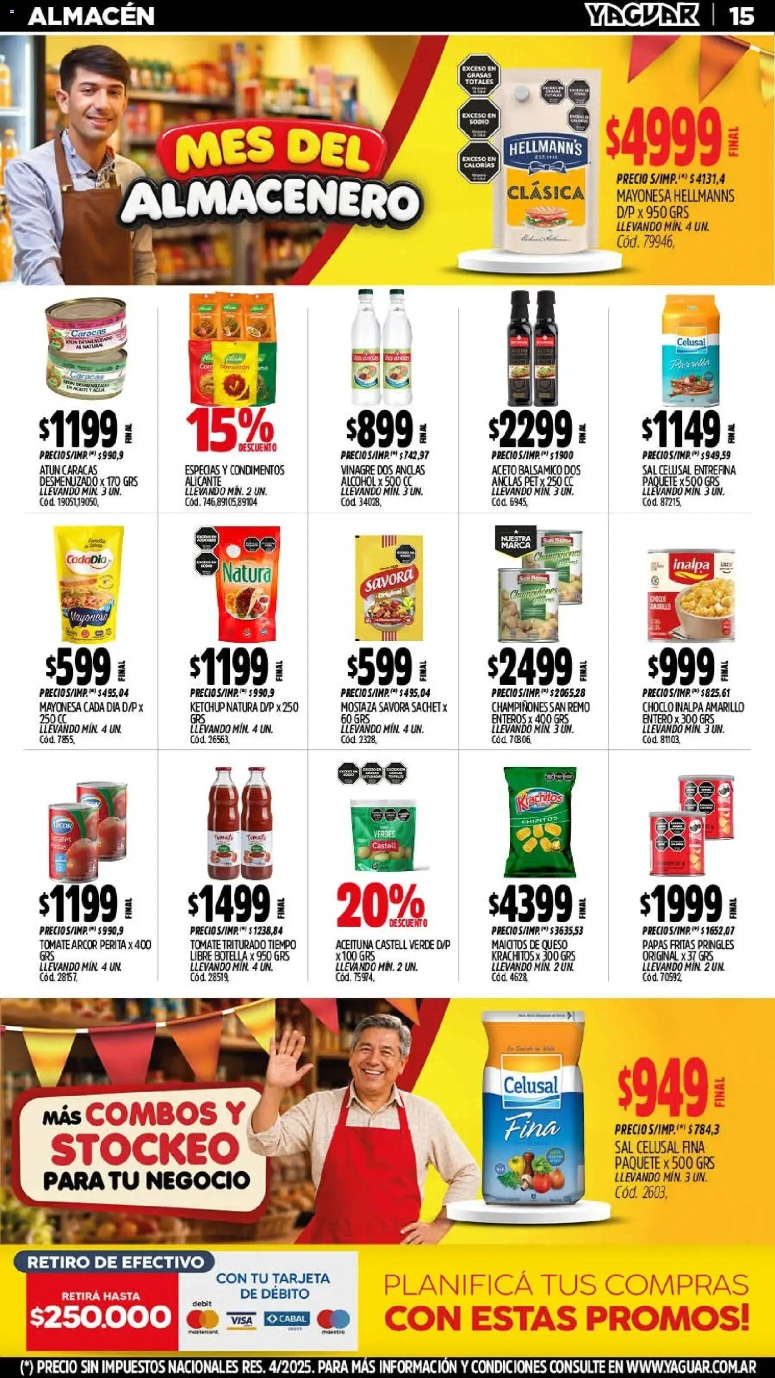 Yaguar - Oferta Semanal Trelew │ válido desde el 21/09/2026 | Página: 15 | Productos: Vinagre, Mostaza, Aceto, Papas fritas