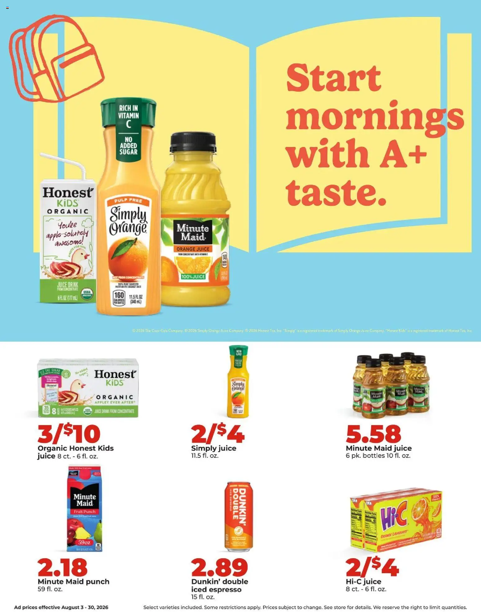 HyVee Monthly Ad - valid from 08/03/2026 | Page: 4 | Products: Vitamin, Juice, Rice, Sugar