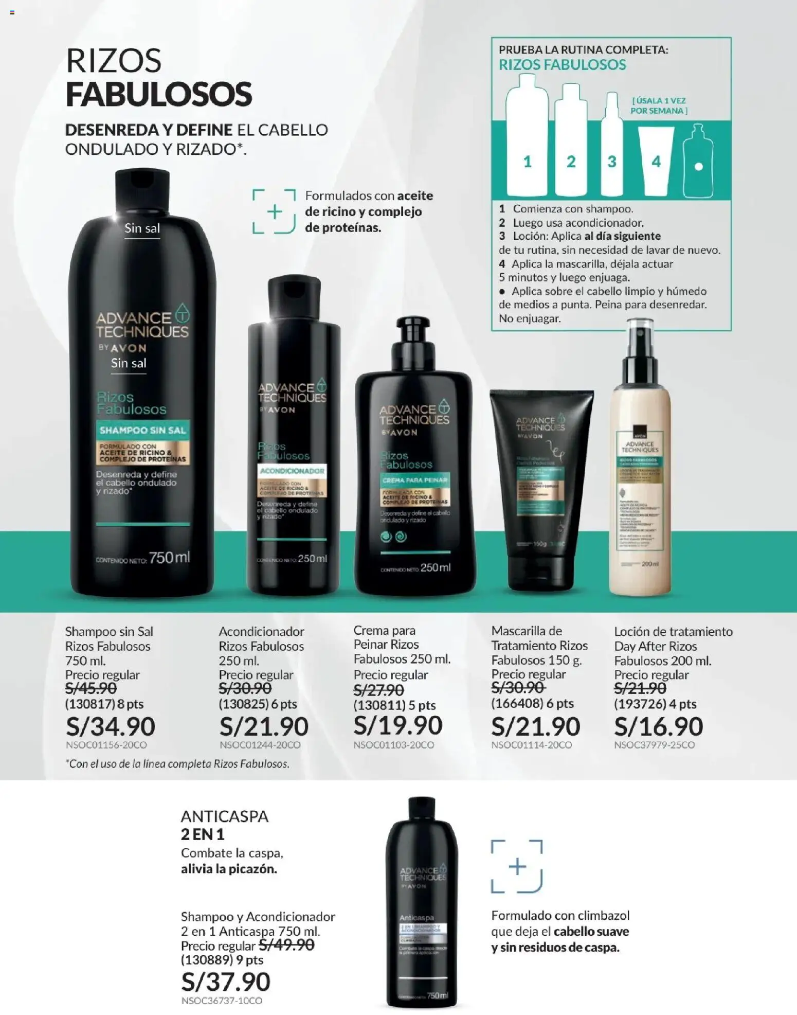 Catálogo Avon válido desde 24.05.2026 | Página: 169 | Productos: Shampoo, Acondicionador, Aceite, Crema
