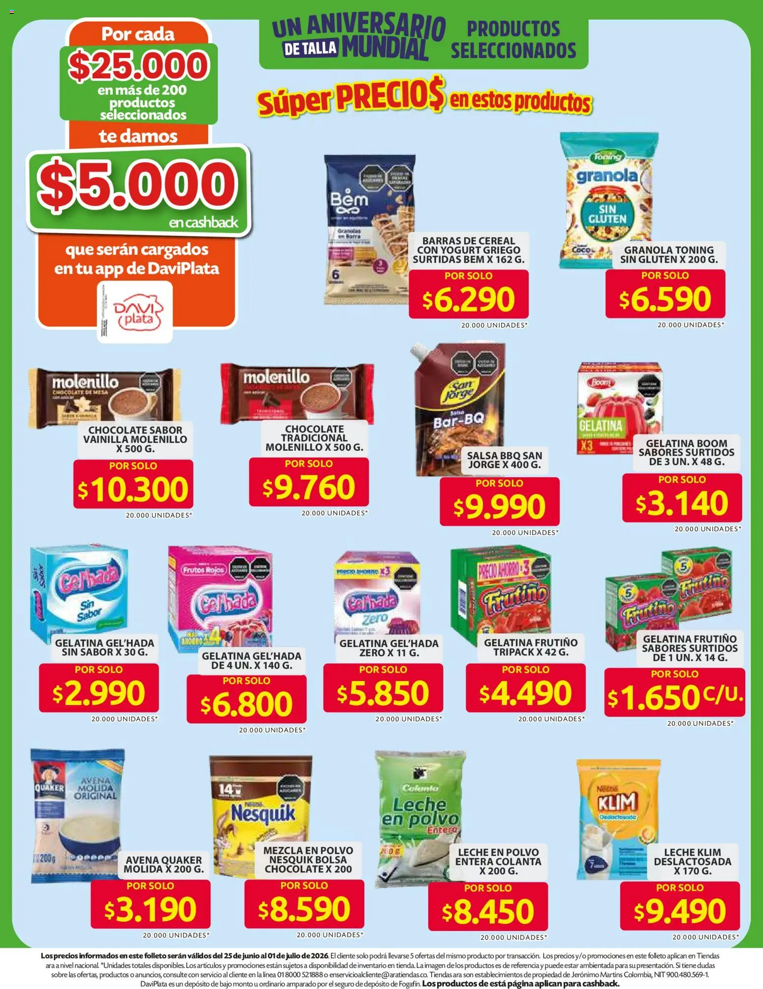 Ara revista - valida desde el 11/06/2026 | Página: 8 | Productos: Sobre, Polvo, Yogurt, Leche