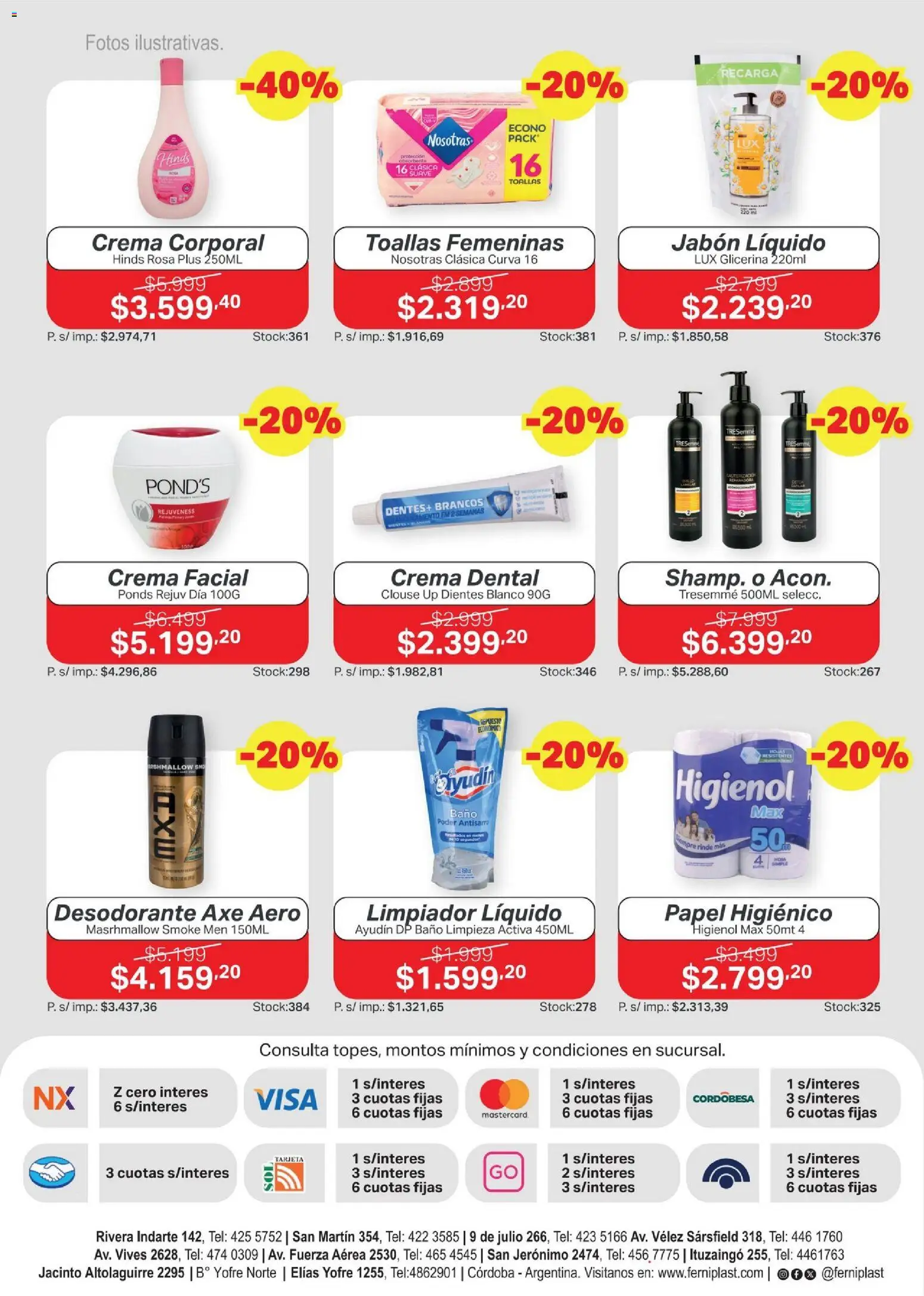 Ferniplast catálogo │ válido desde el 06/08/2026 | Página: 8 | Productos: Papel higiénico, Toallas, Jabón líquido, Desodorante